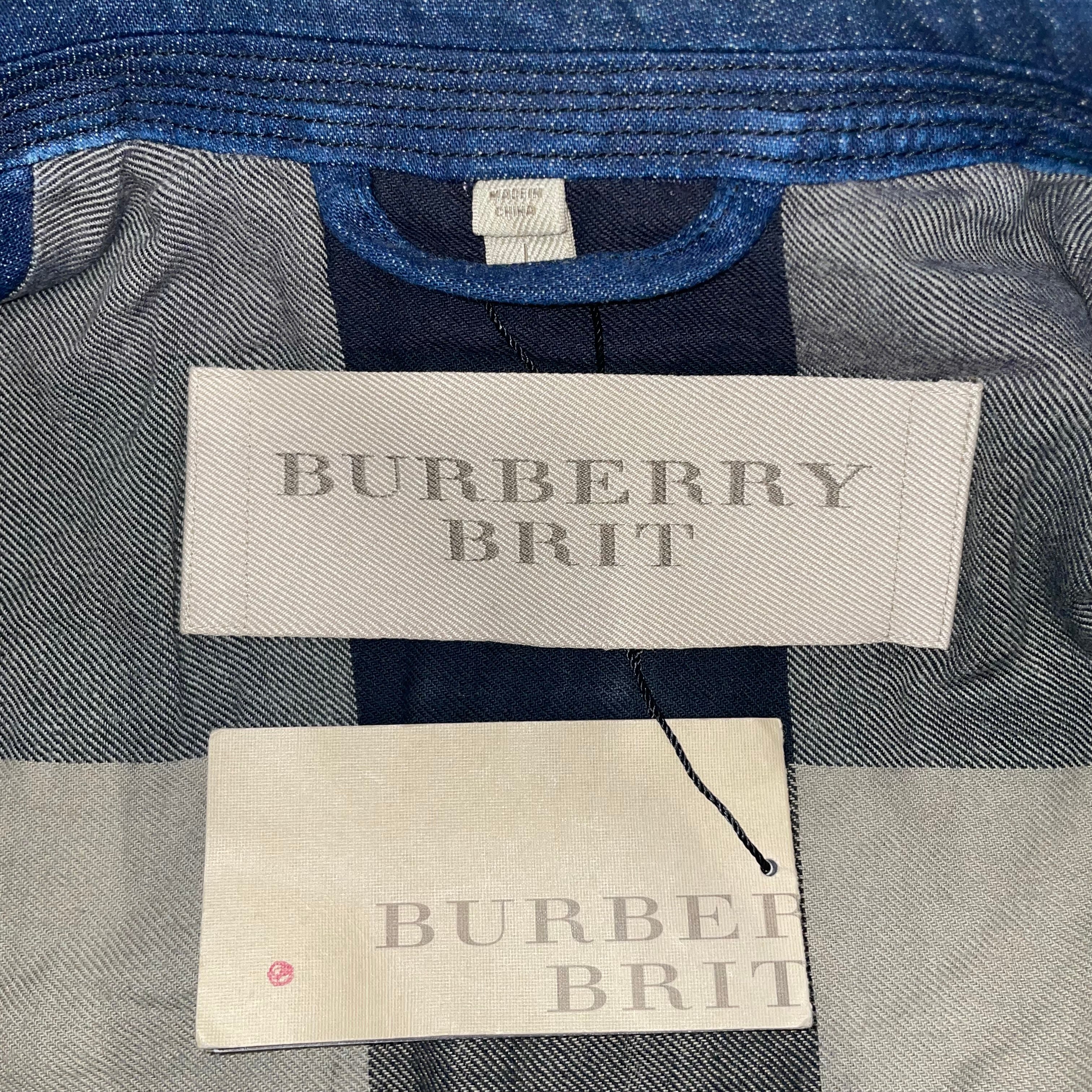 BURBERRY BRIT/Denim Jkt/L/Denim/NVY/NWT 3 FRONT POCKETS view 5