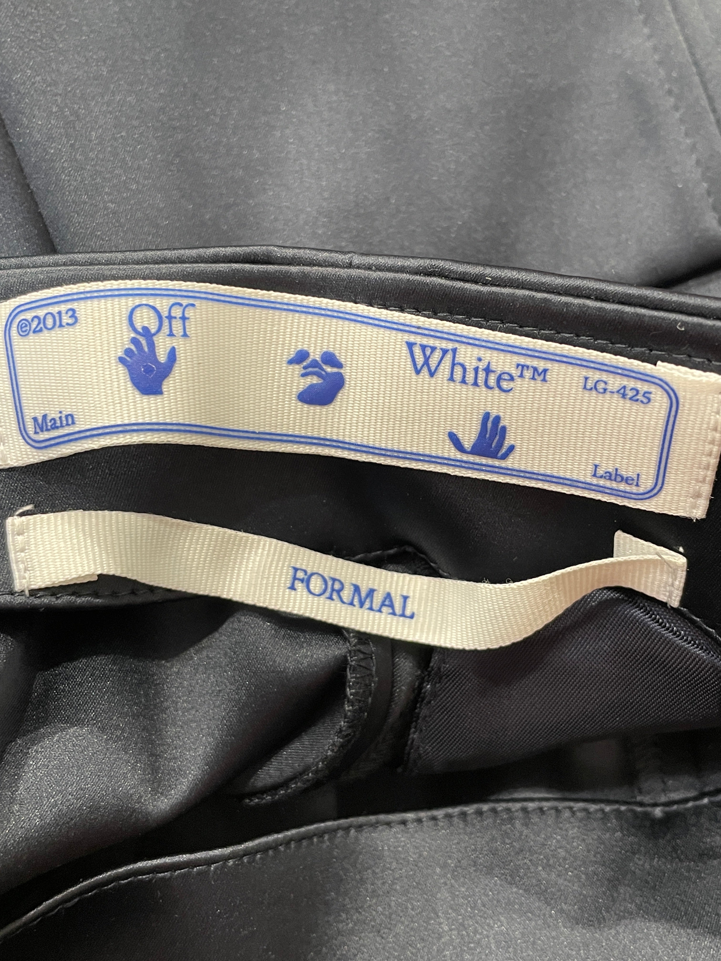 OFF-WHITE/Bootcut Pants/40/Polyester/NVY/OFF-WHITE FORMAL FLARE PANT view 3