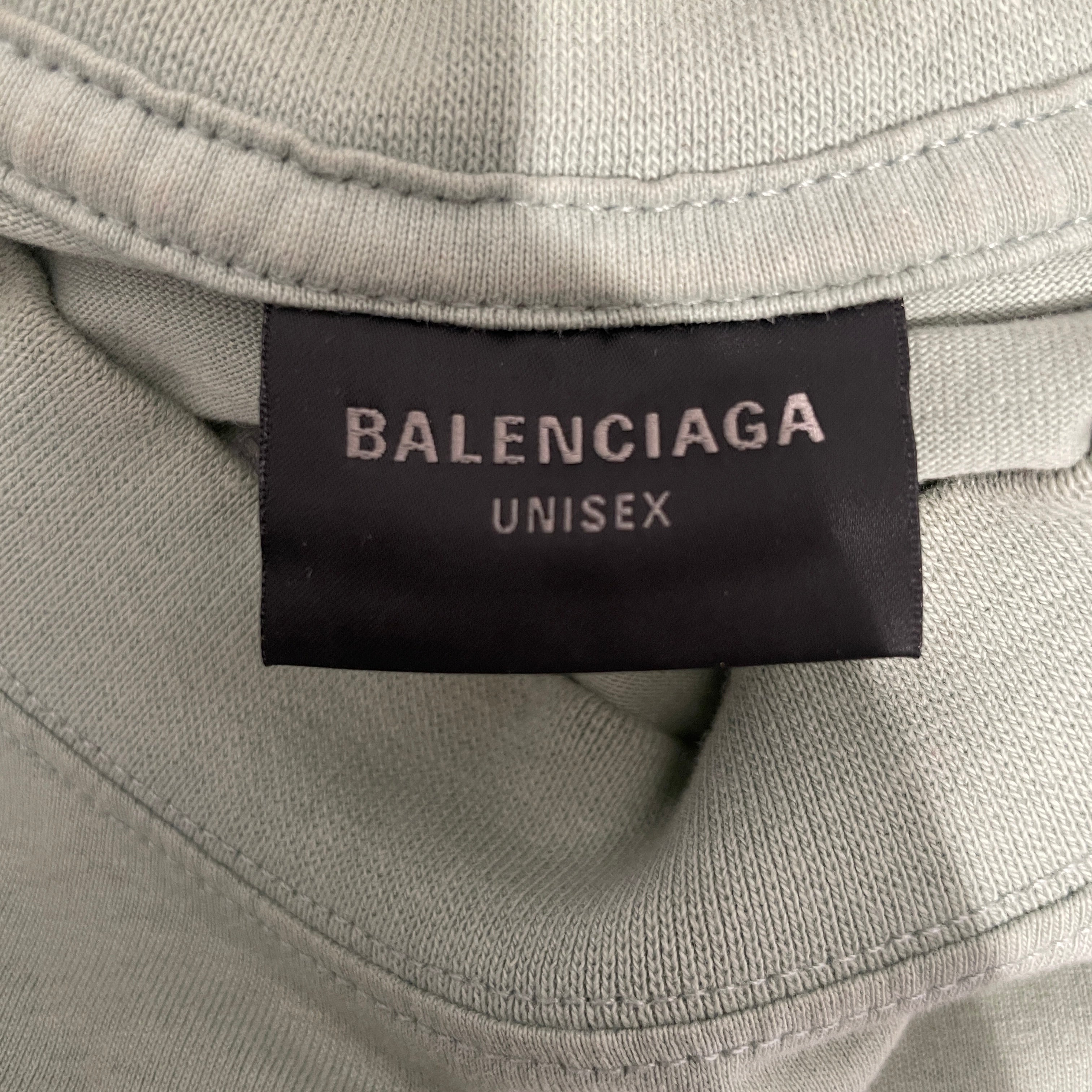 BALENCIAGA/T-Shirt/S/Cotton/GRN/embroidered essential view 4