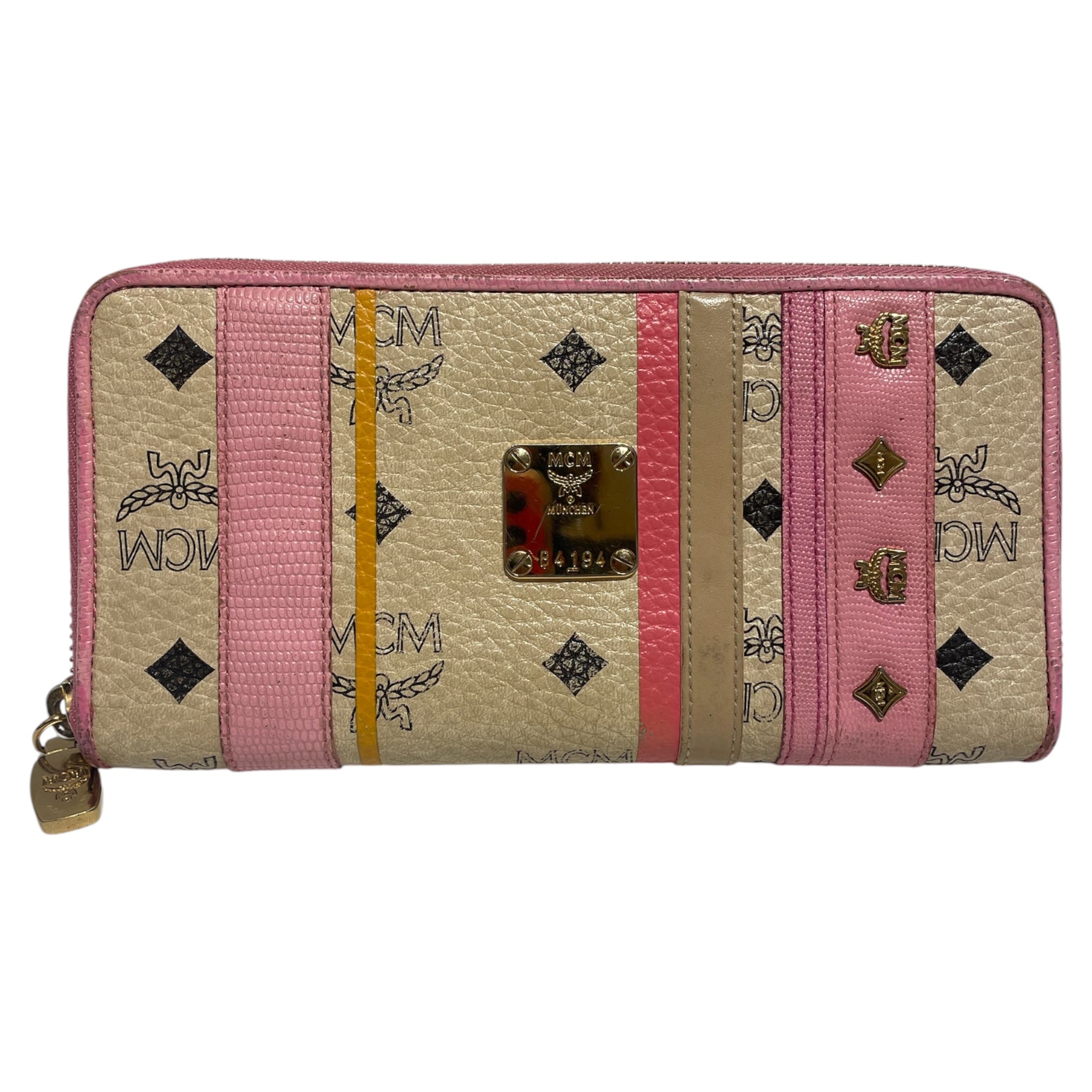 MCM/Long Wallet/Monogram/PNK/PINK ICONIC MONOGRAM LONG view 1