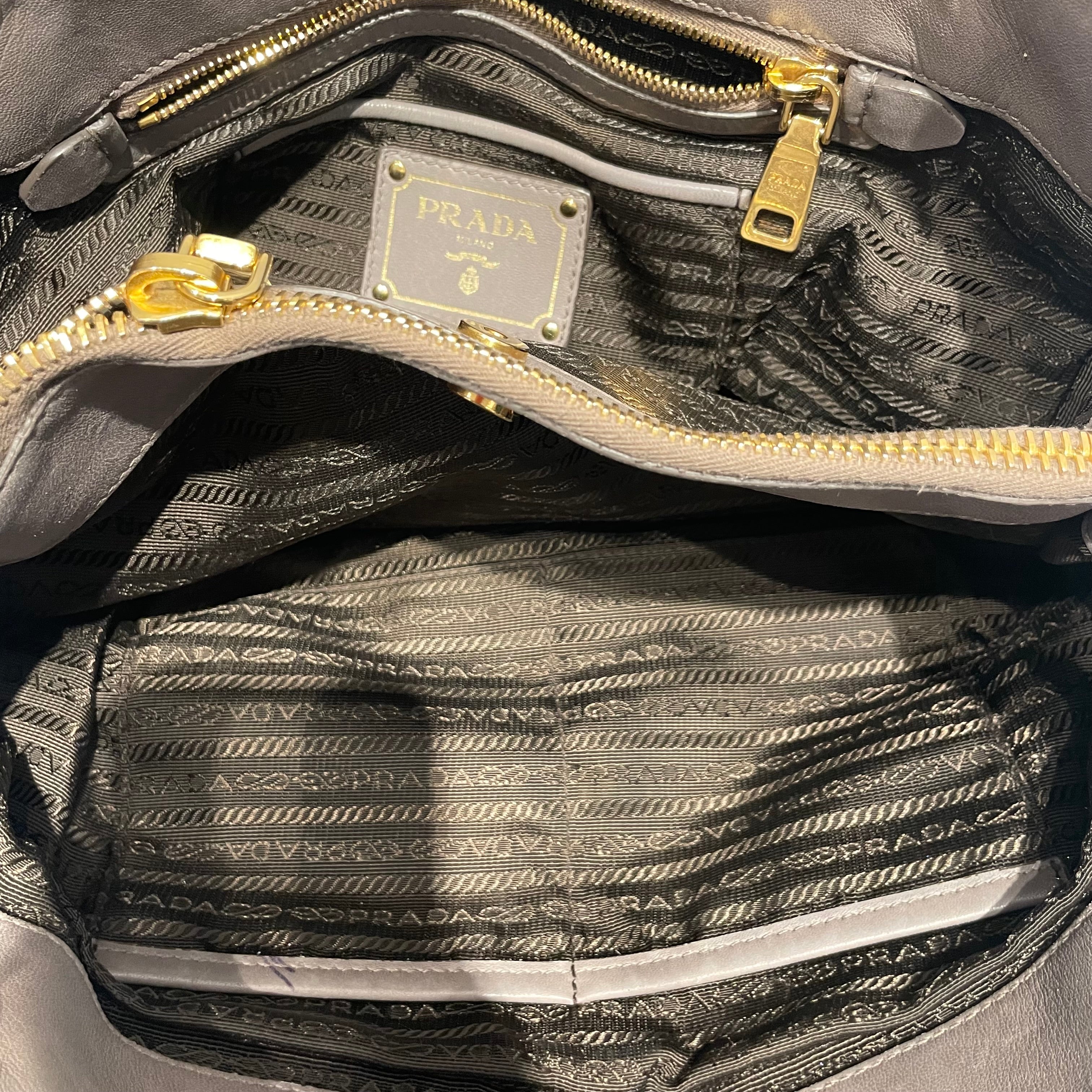 PRADA/Bag/Nylon/GRY/Tessuto Gaufre gold tone view 4