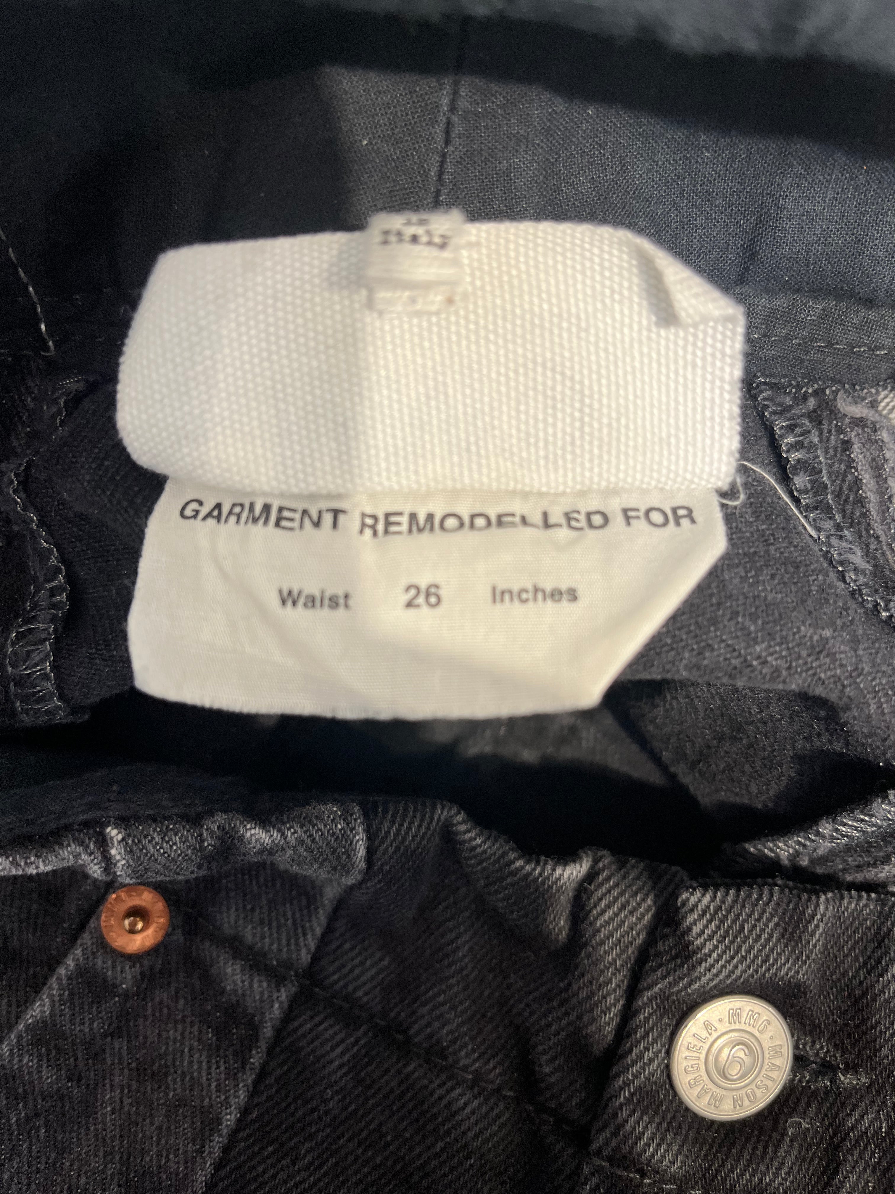 MM6/Bottoms/26/Cotton/BLK/BLACK AND GRAY PANEL PANTS view 4