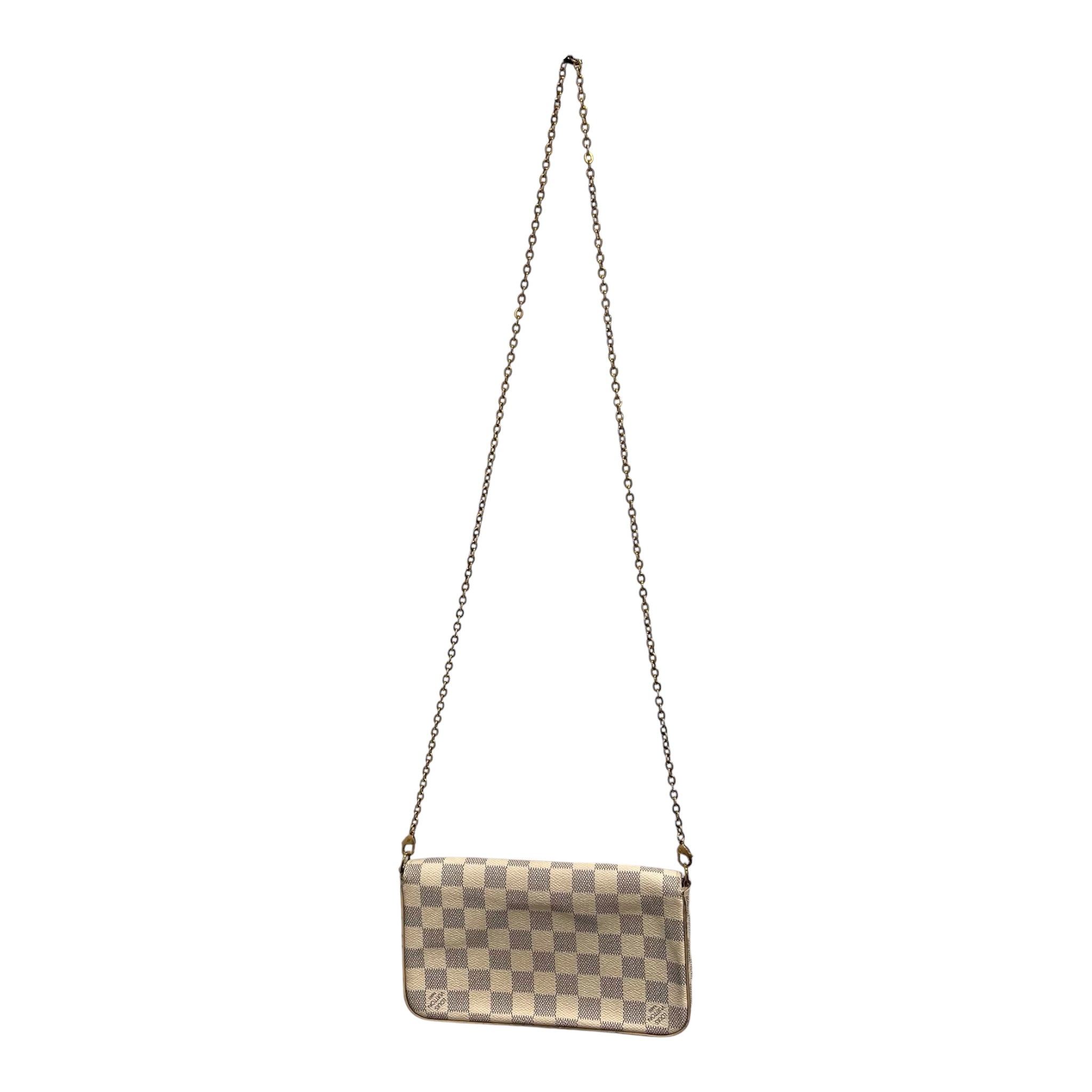 LOUIS VUITTON/Cross Body Bag/Monogram/Leather/CRM/damier felicie pouchette view 3