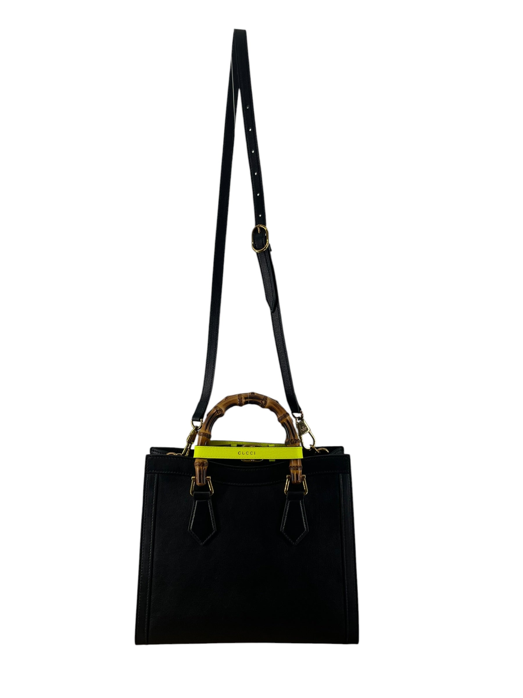 GUCCI/Bag/Leather/BLK/DIANE NM WITH NEON STRAP view 2