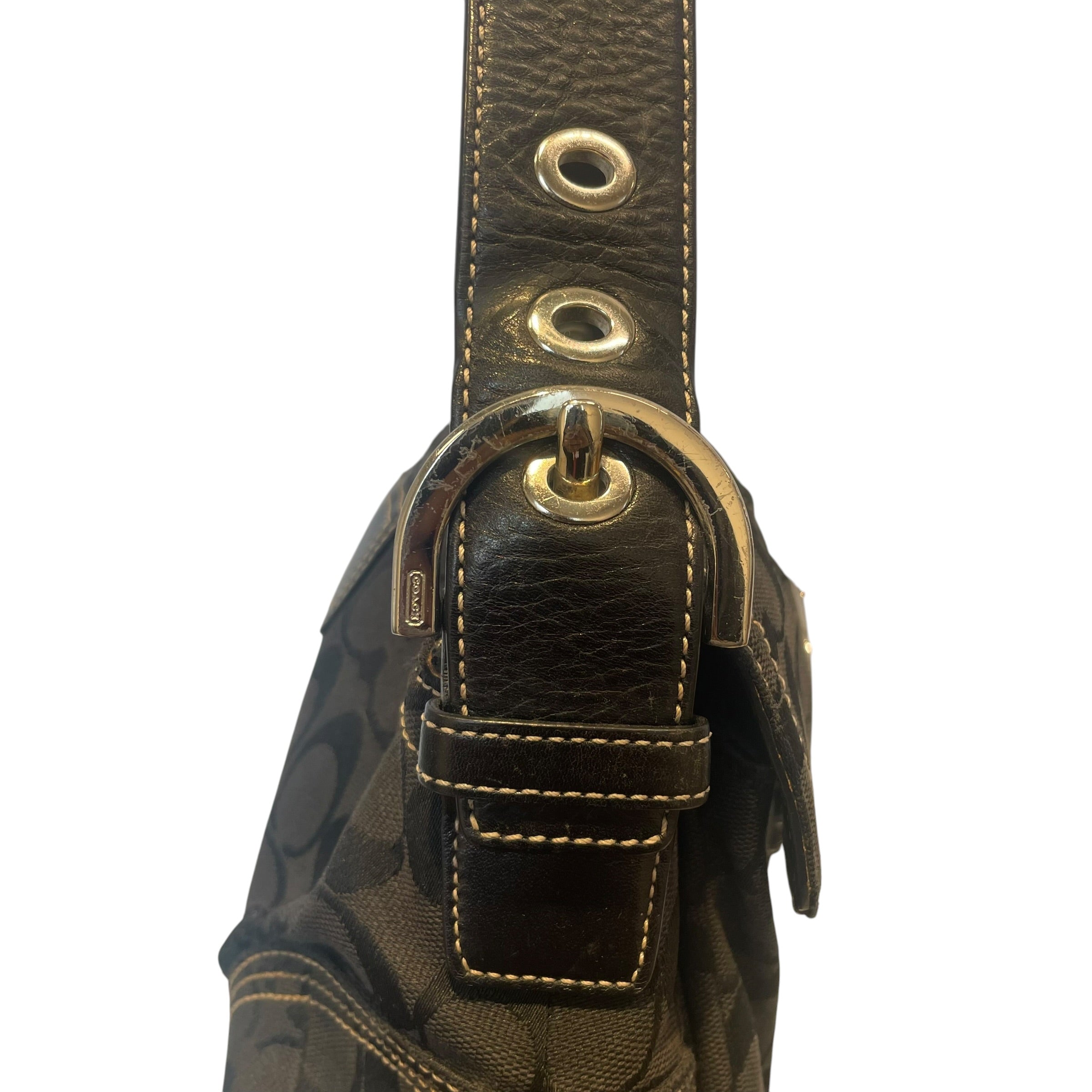 COACH/Hand Bag/Monogram/BLK/#k05q6314/slvr hardware view 4