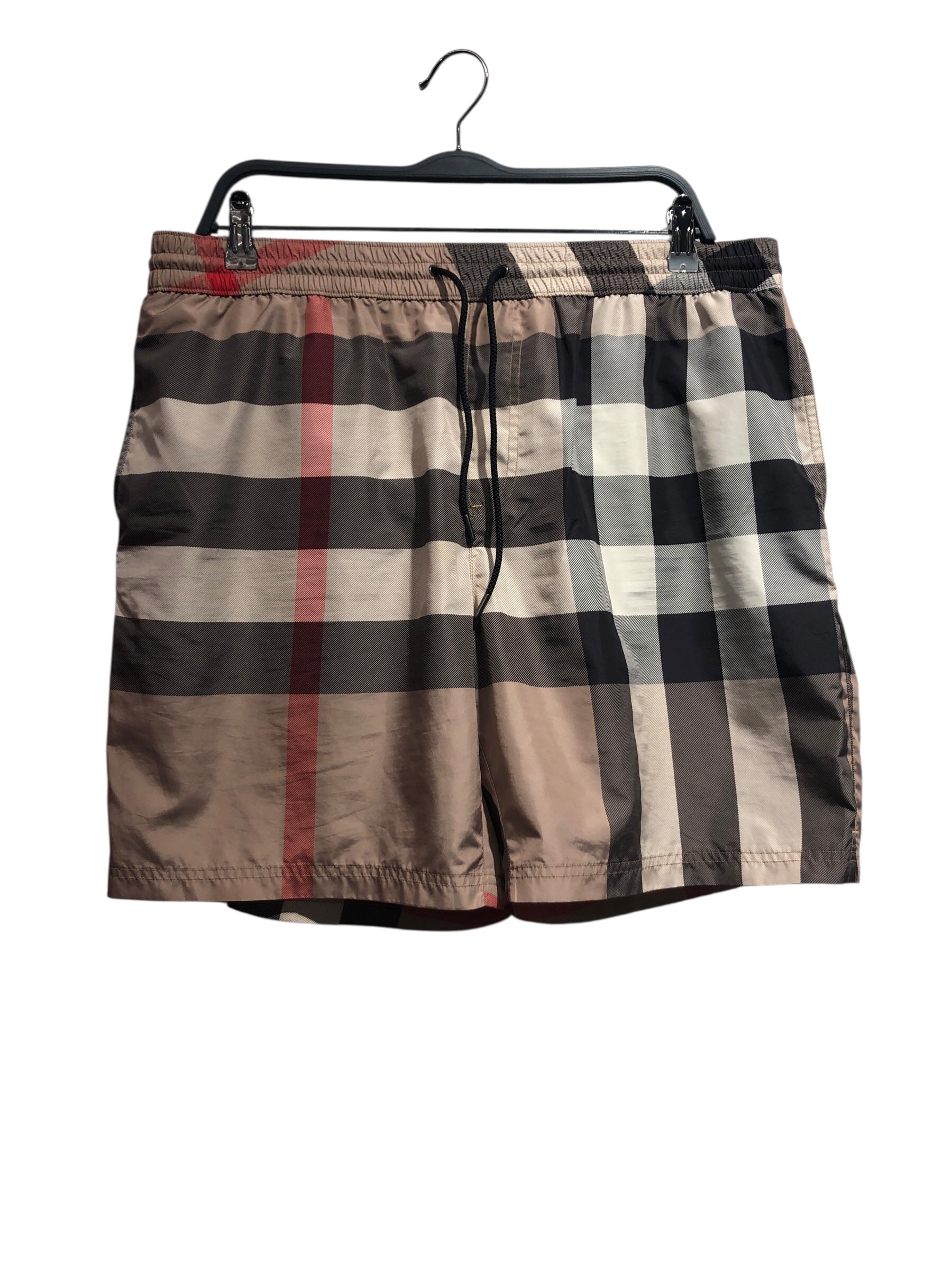 BURBERRY LONDON/Shorts/XL/Plaid/Polyester/BEG/CLASSIC CHECK SWIM TRUNKS view 1