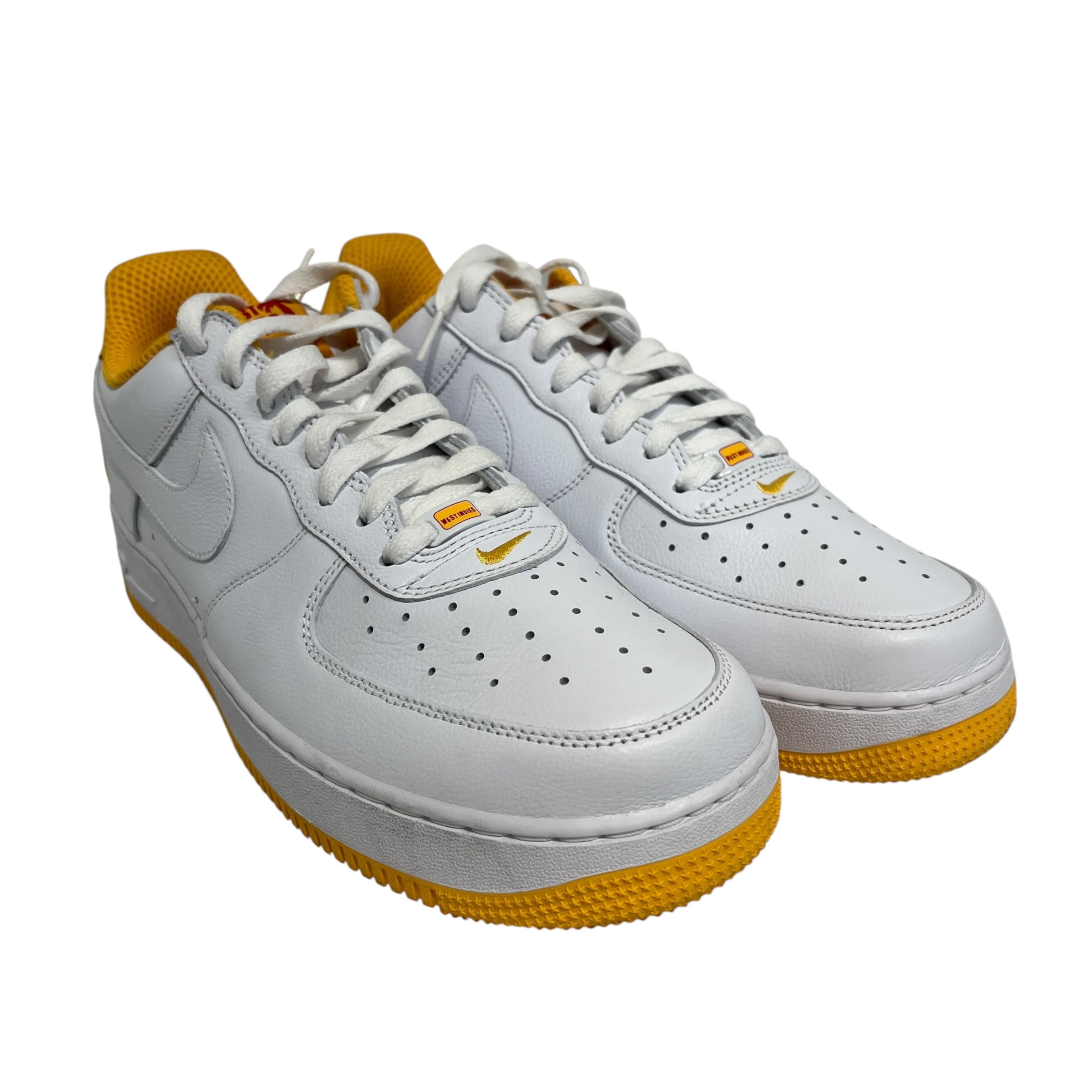 NIKE/Low-Sneakers/US 12/Leather/WHT/West Indies AF1 Yellow view 1