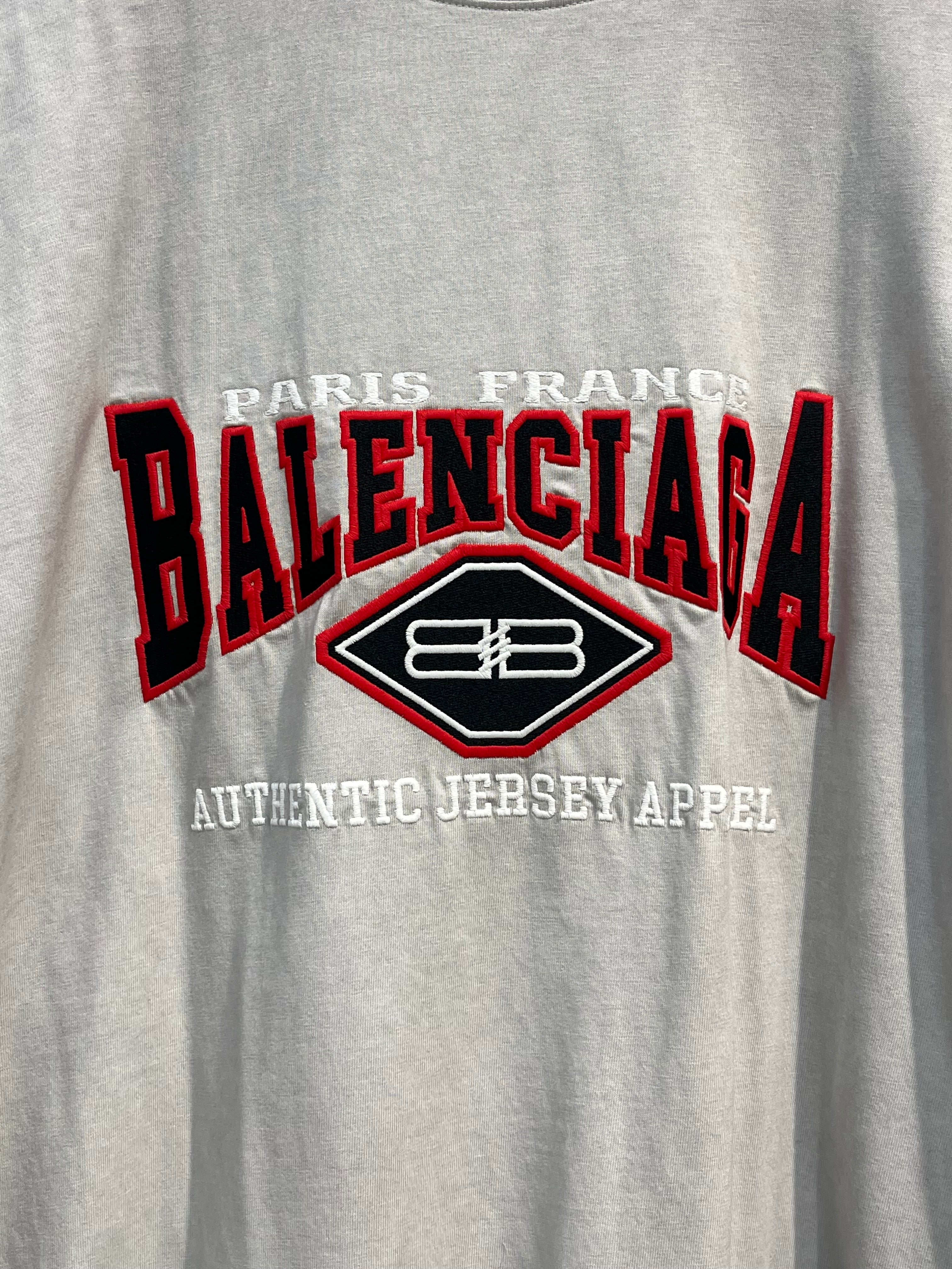BALENCIAGA/T-Shirt/Cotton/SLV/RED AND BLACK TEXT view 5