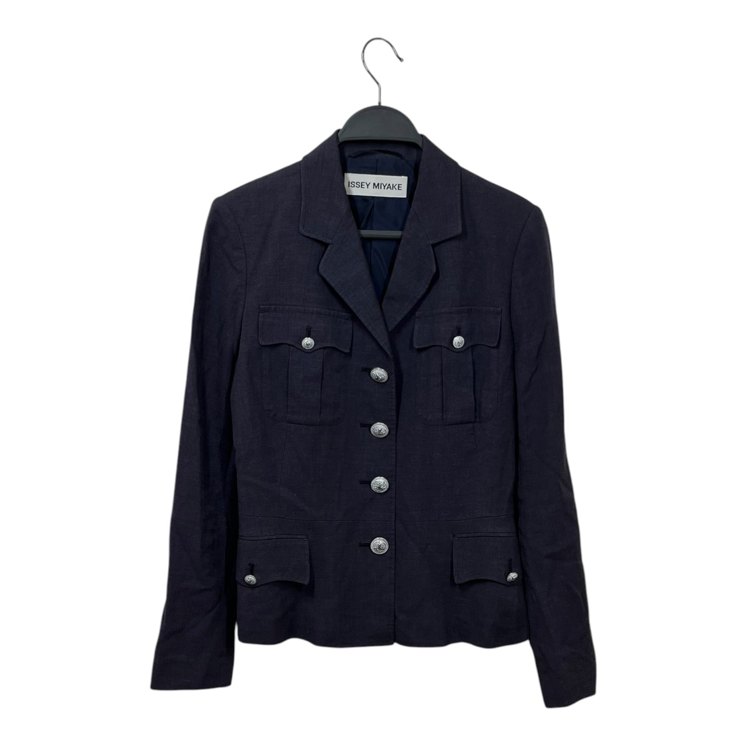 ISSEY MIYAKE/Military Jkt/1/Cotton/NVY/ view 1
