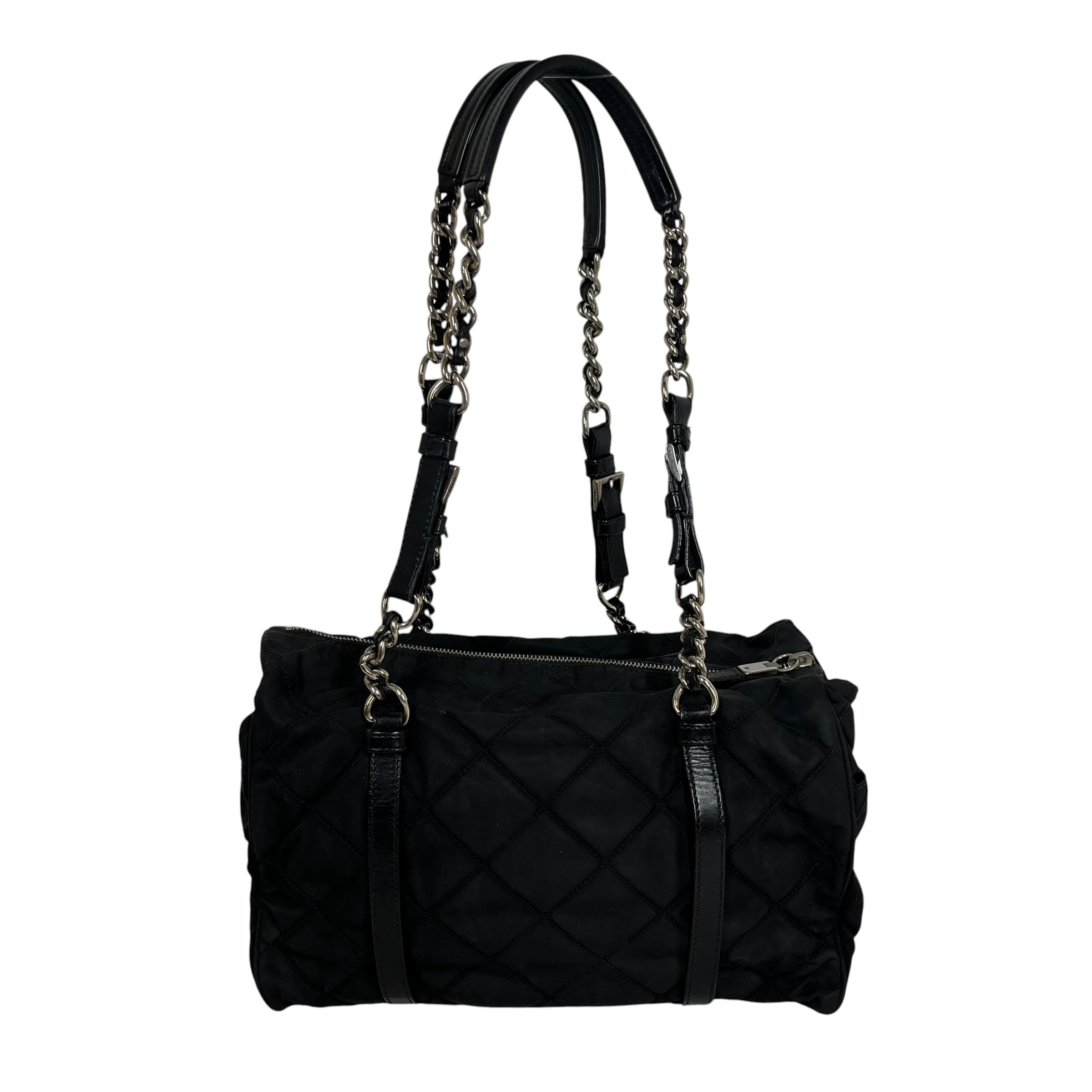 PRADA/Hand Bag/Nylon/BLK/catena view 1