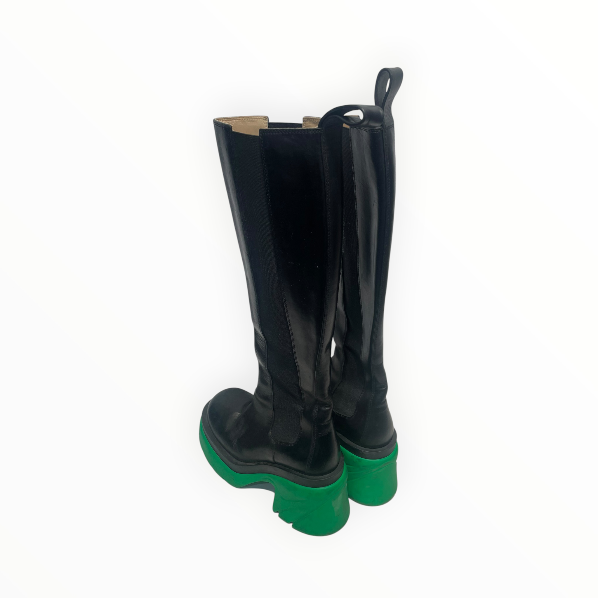 BOTTEGA VENETA/Long Boots/EU 36.5/Leather/BLK/rainboots view 2