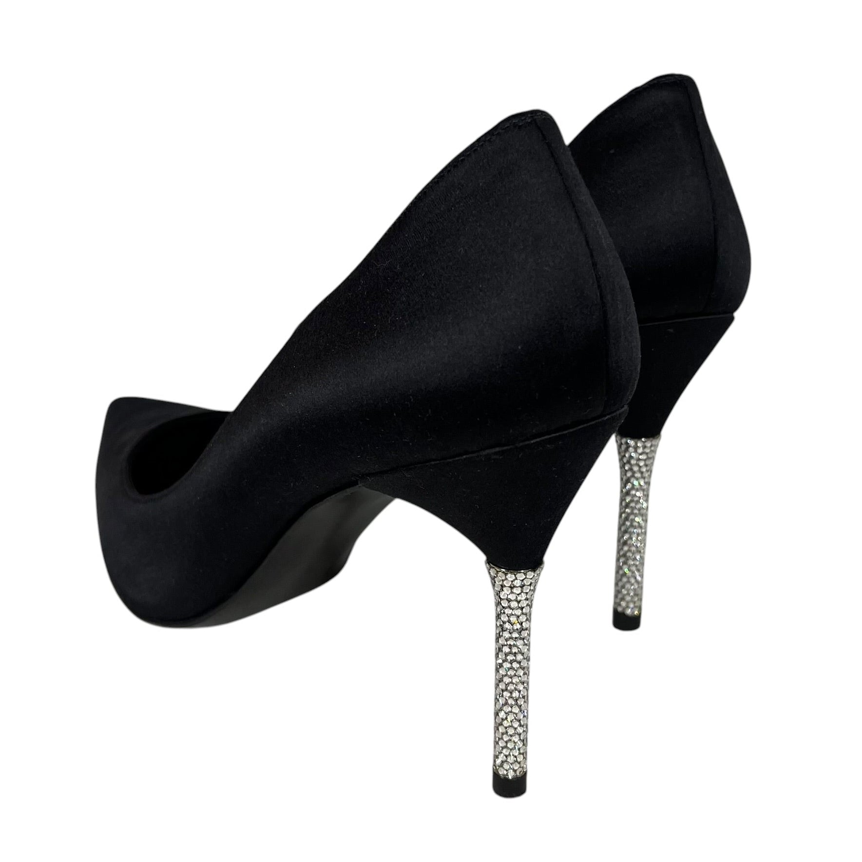 STUART WEITZMAN/Heels/US 9.5/BLK/Satin Jewel Heels view 2