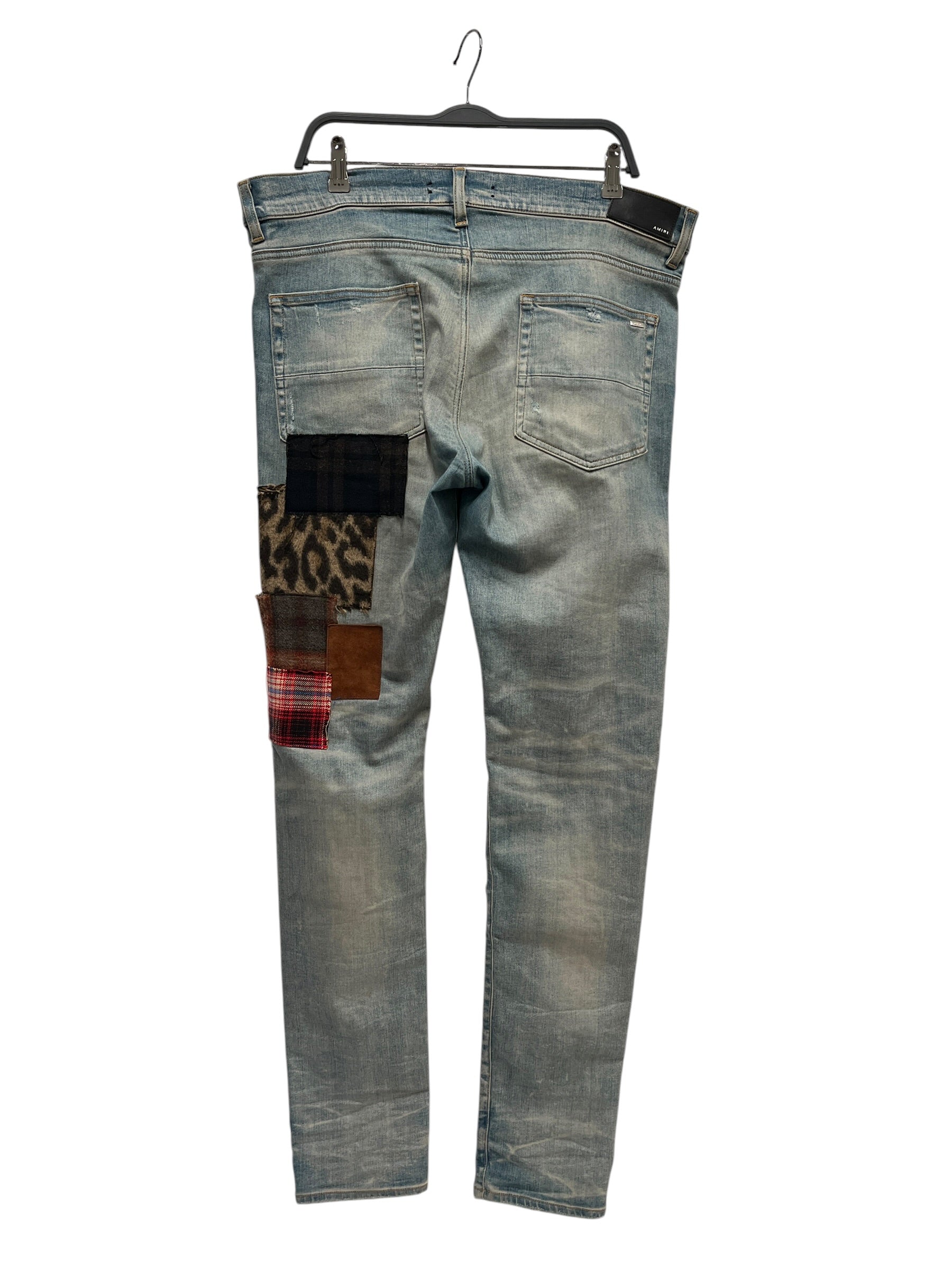 AMIRI/Skinny Pants/36/Denim/IDG/Button Fly/PATCHWORK KNEE RIP view 2