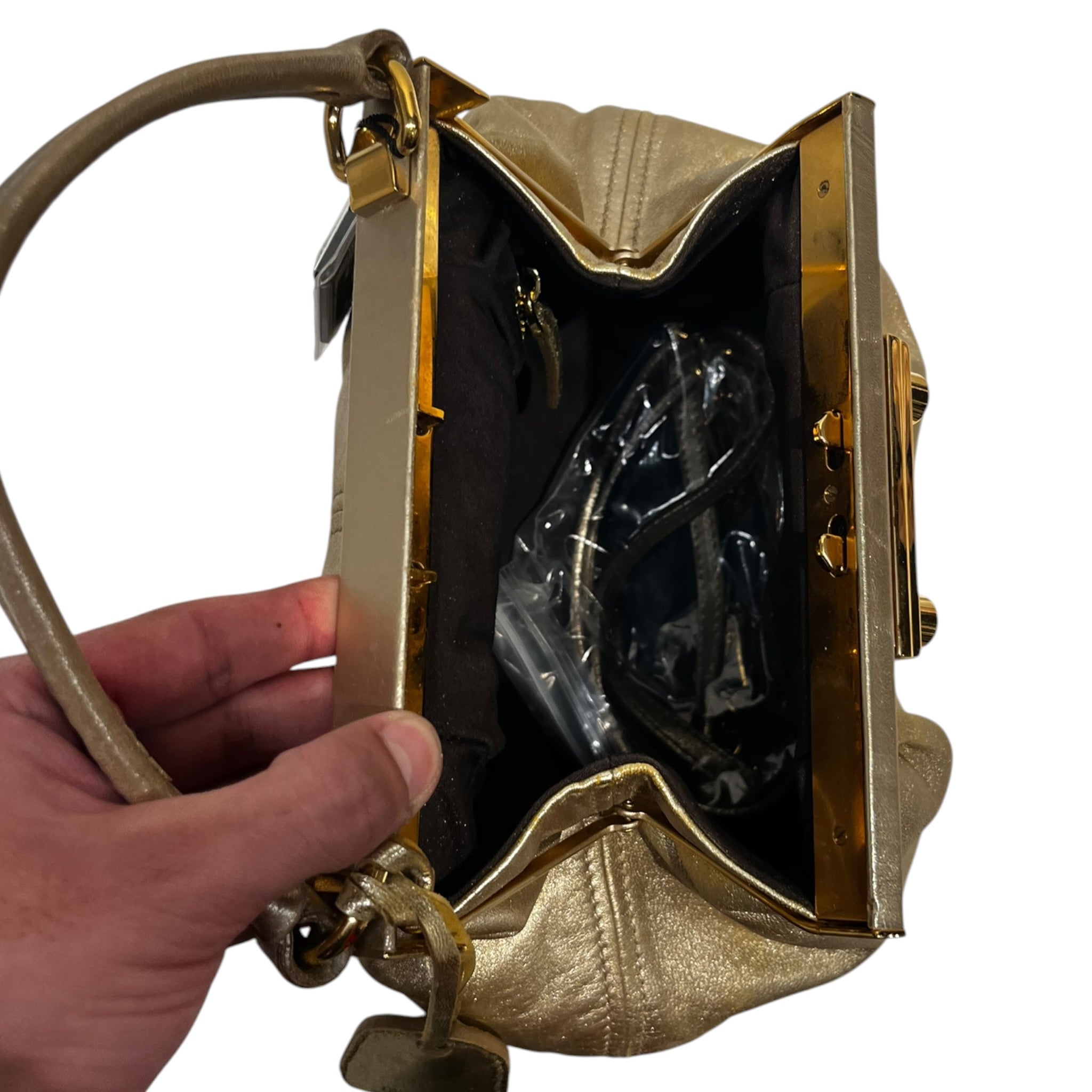 MIU MIU/Hand Bag/Leather/GLD/194 view 4