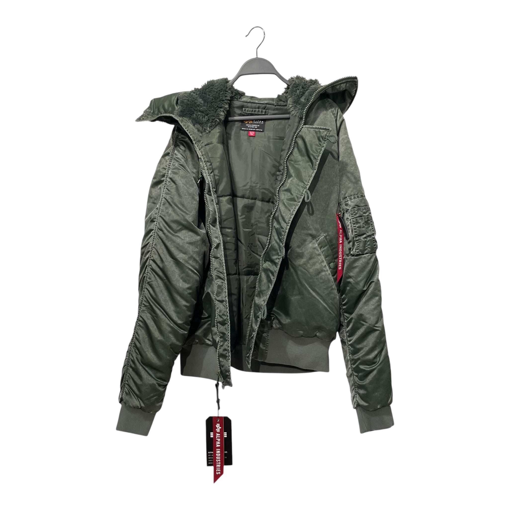 ALPHA INDUSTRIES/Flight Jkt/XL/Cotton/GRN/ view 1