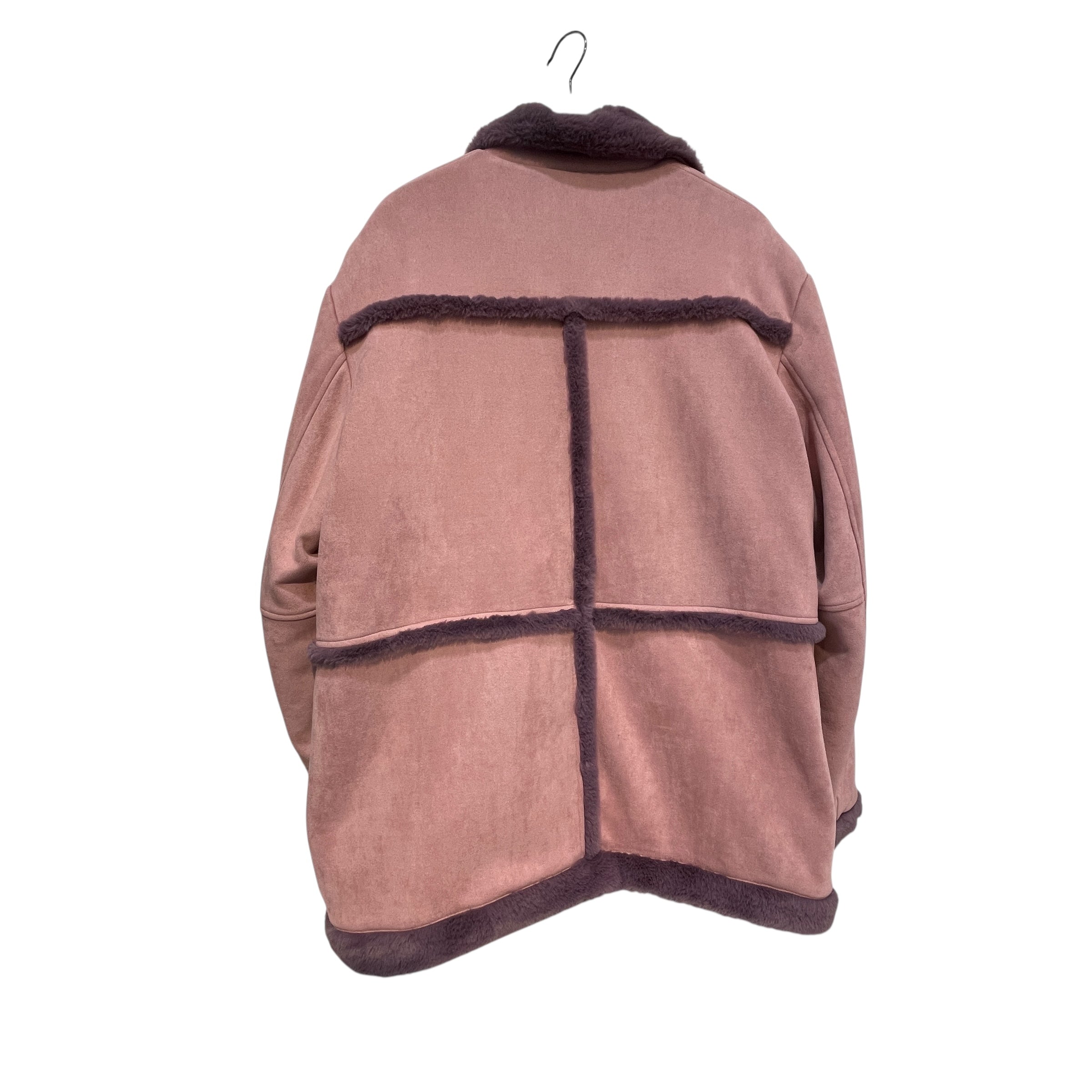 KIDSUPER STUDIOS/Fleece Jkt/L/Suede/PNK/Graphic/Face Suede Collar Coat view 2