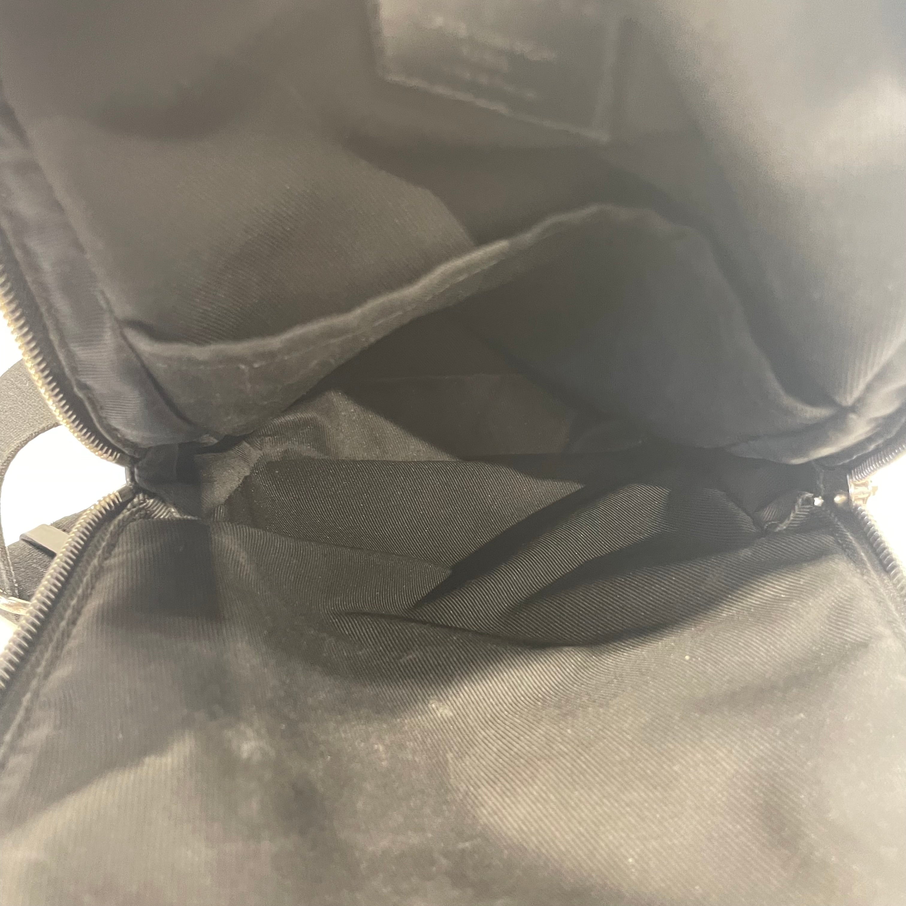 LOUIS VUITTON/Backpack/Gingham Check/Leather/BLK/damier avenue view 3