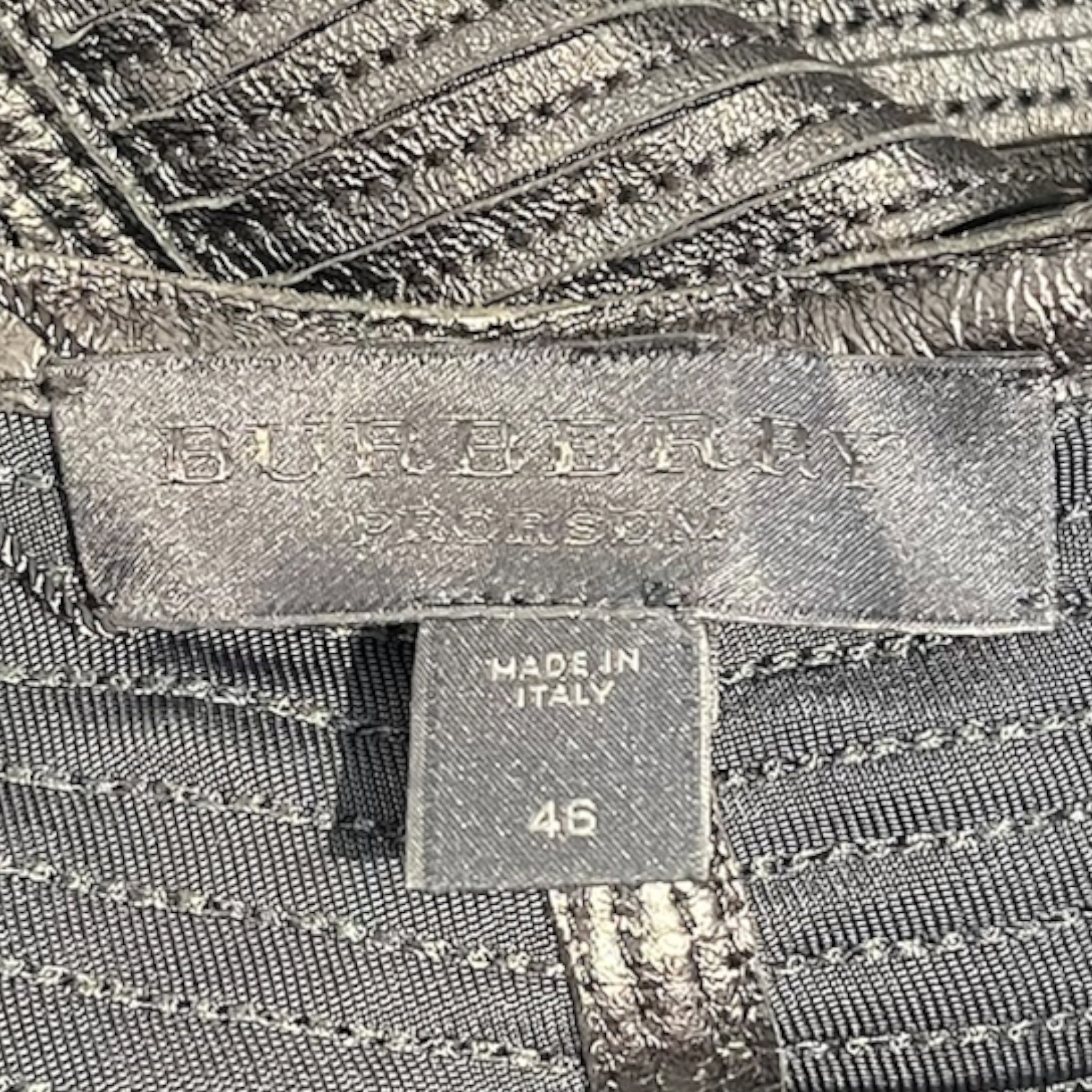 BURBERRY/Skinny Pants/46/Leather/BLK/leather cut and sew strips view 3