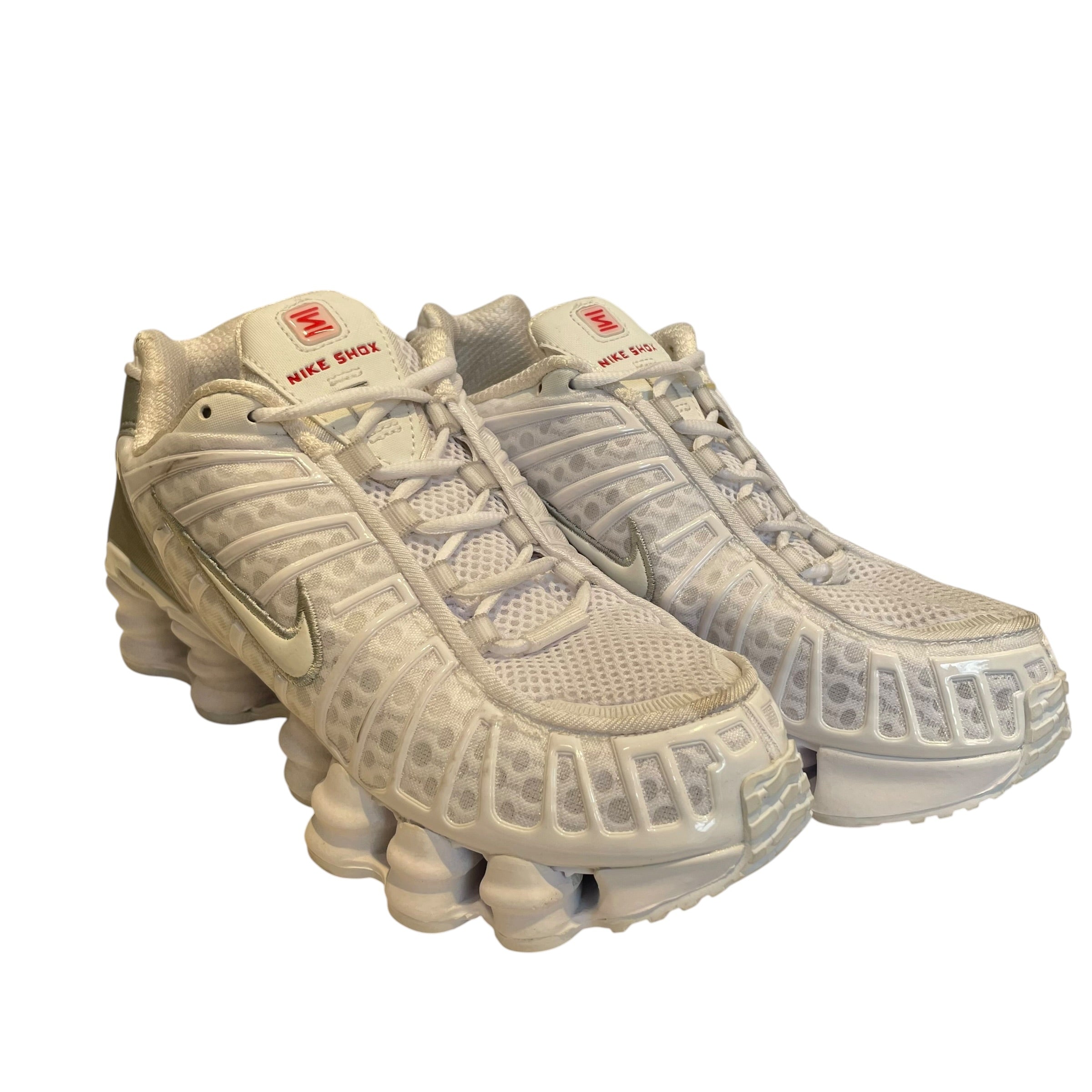 NIKE/Low-Sneakers/US 7/WHT/NIKE SHOX ALL WHITE view 1