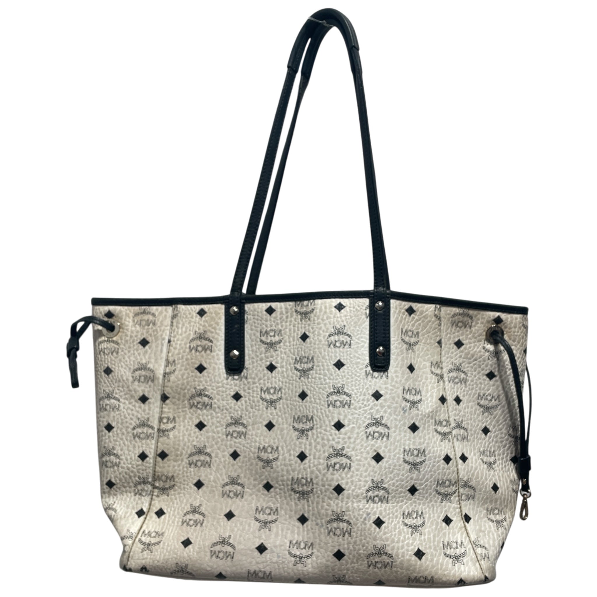 MCM/Tote Bag/Monogram/Leather/WHT/Anya White Tote view 1