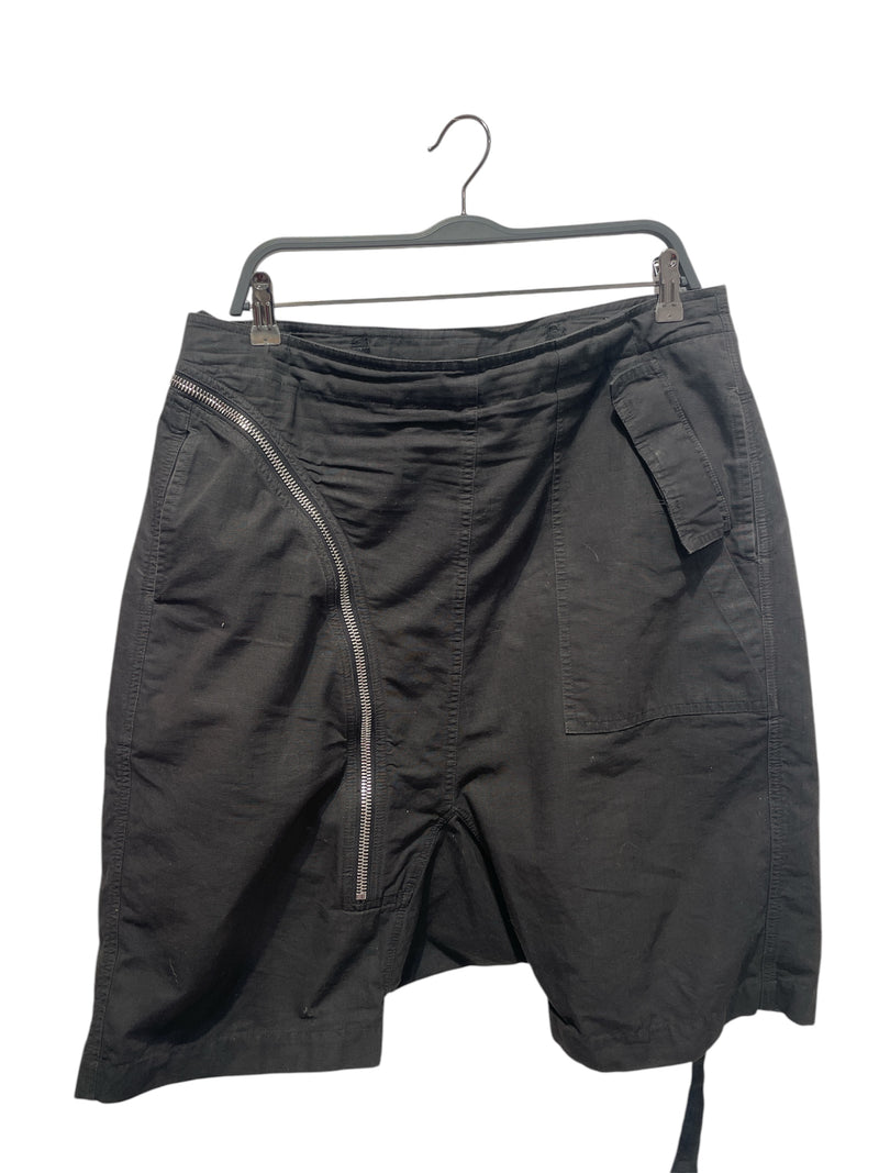 Rick Owens/Shorts/L/Cotton/BLK/SS16 Aircut Pods Zipper Shorts