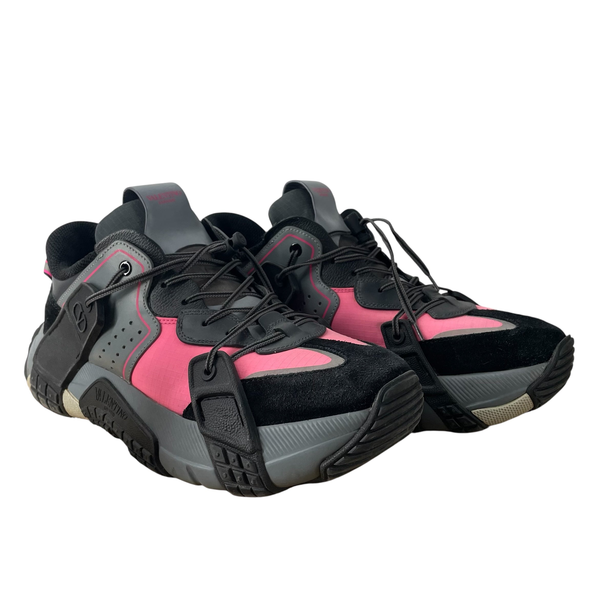 VALENTINO/Low-Sneakers/EU 42.5/Leather/PNK/HIKING SNEAKER BLK/PNK view 1