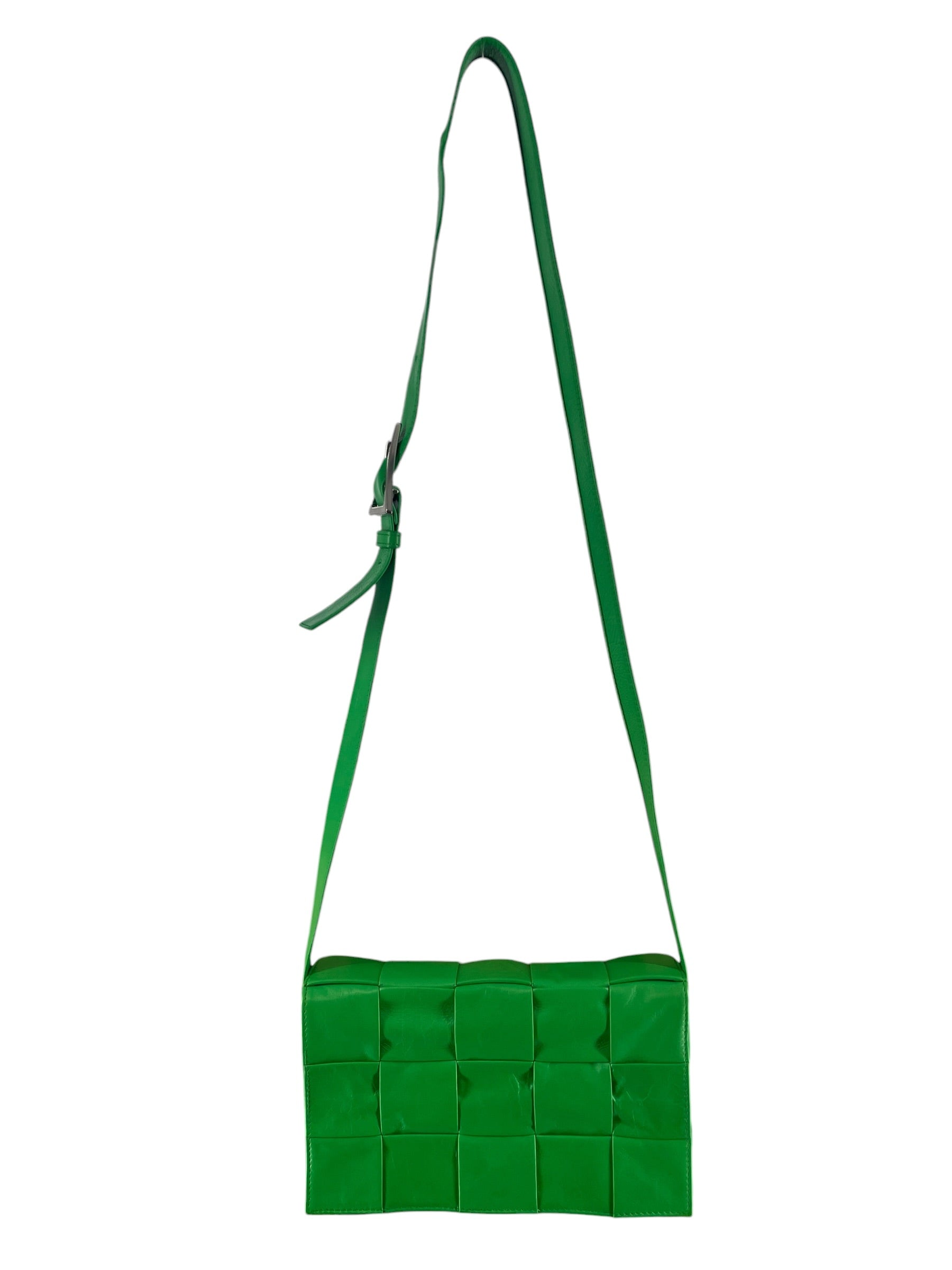 BOTTEGA VENETA/Hand Bag/Border/Leather/GRN/CALFSKIN INTRECCIO CASSETTE view 1