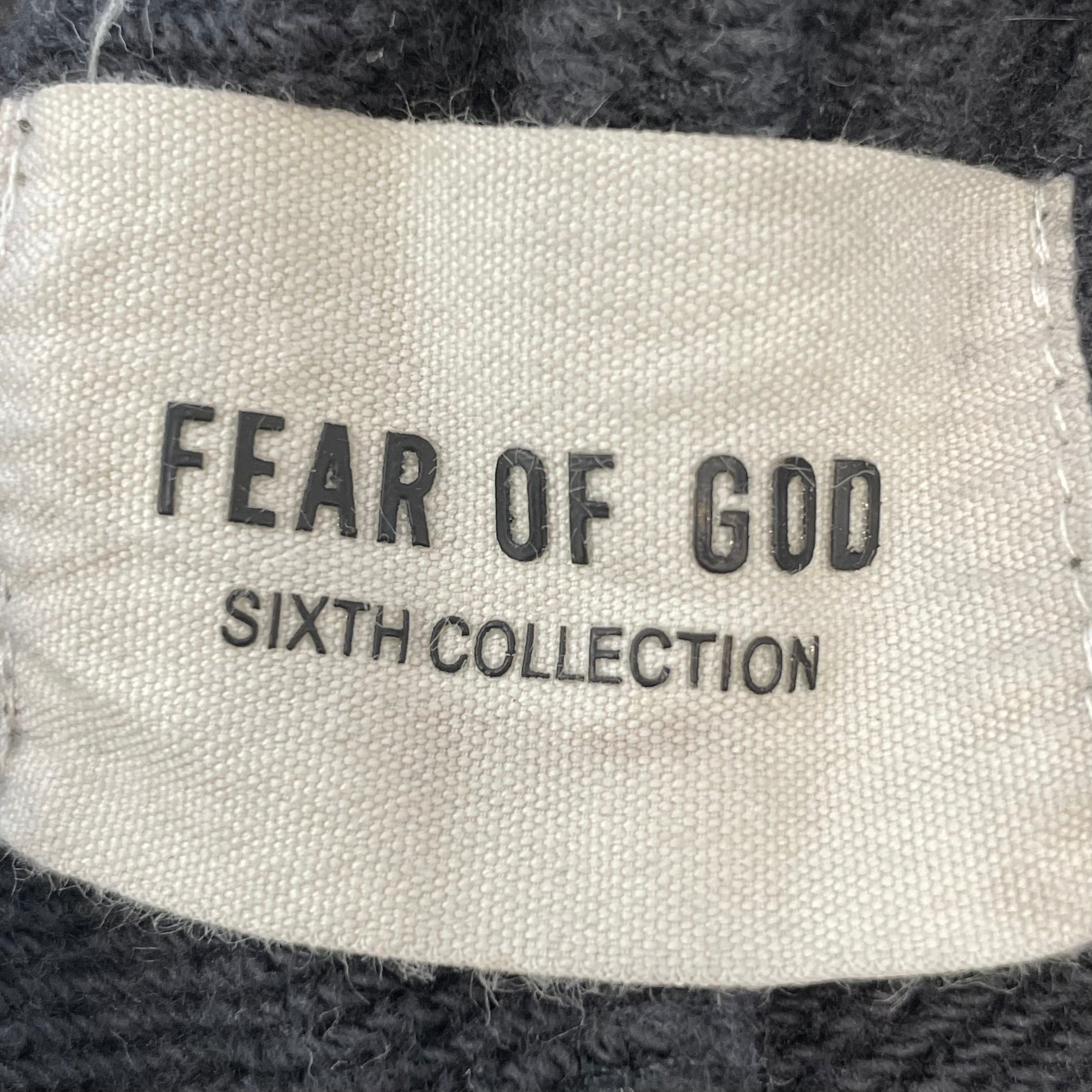 FEAR OF GOD/Straight Pants/S/Cotton/BLK/Joggers/sixth collection sweats view 4