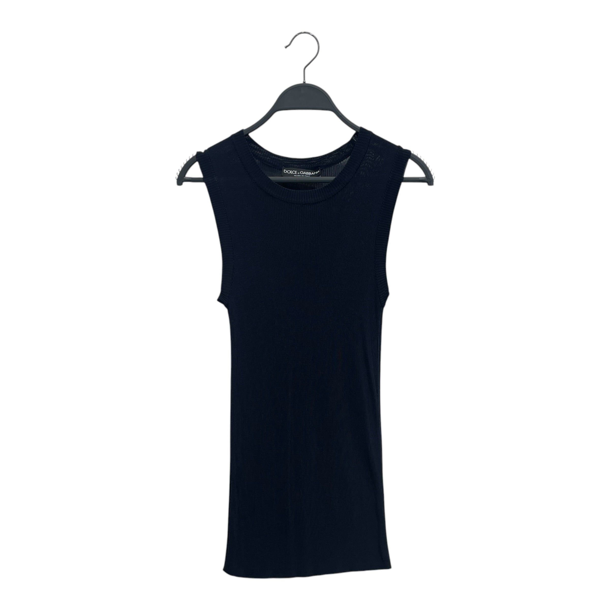DOLCE&GABBANA/Camisole/NVY/RIBBED SL TOP view 1