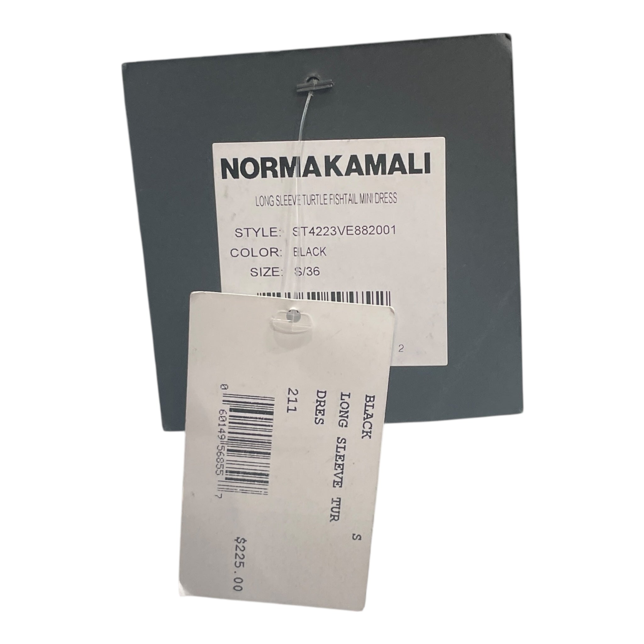 NORMA KAMALI/Dress/S/Cotton/BLK/Maxi Length/LS TUR DRESS view 5