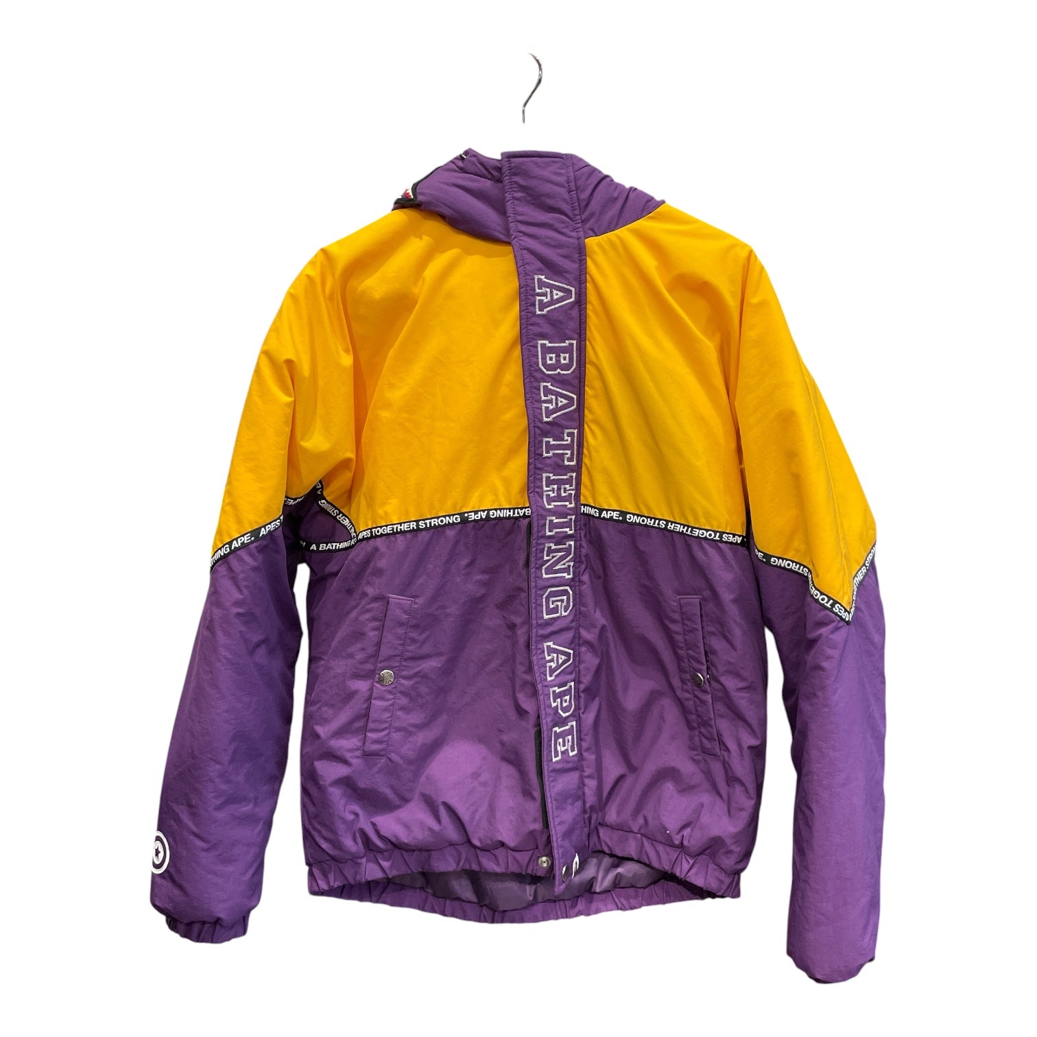 A BATHING APE/Puffer Jkt/M/Polyester/PPL/Graphic/SDHARK BATTED view 1
