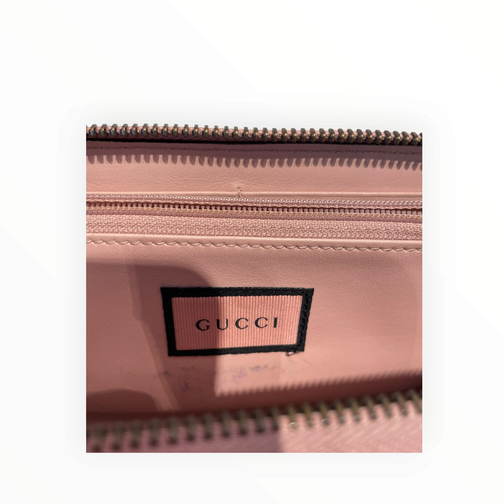 GUCCI/Long Wallet/All Over Print/Leather/PNK/L's/quilted ghost gg marmont view 5
