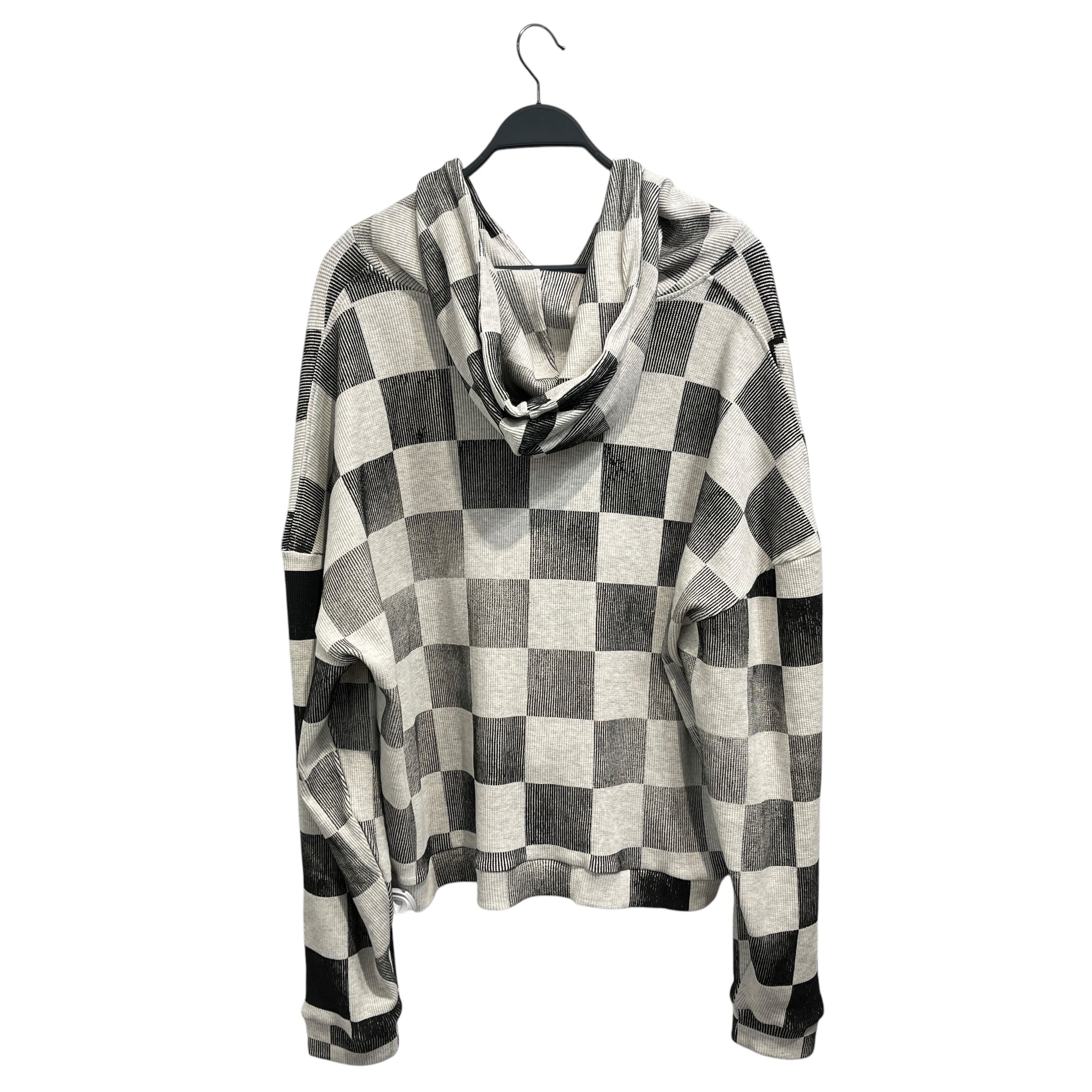 Vague Studios/Zip Up Hoodie/L/All Over Print/Cotton/WHT/Thermal checkered view 2