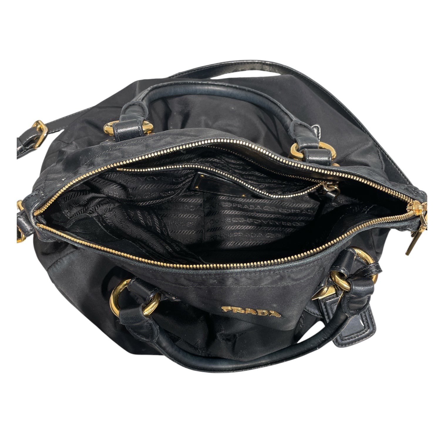 PRADA/Bag/Nylon/BLK/TESSUTO GOLD view 4