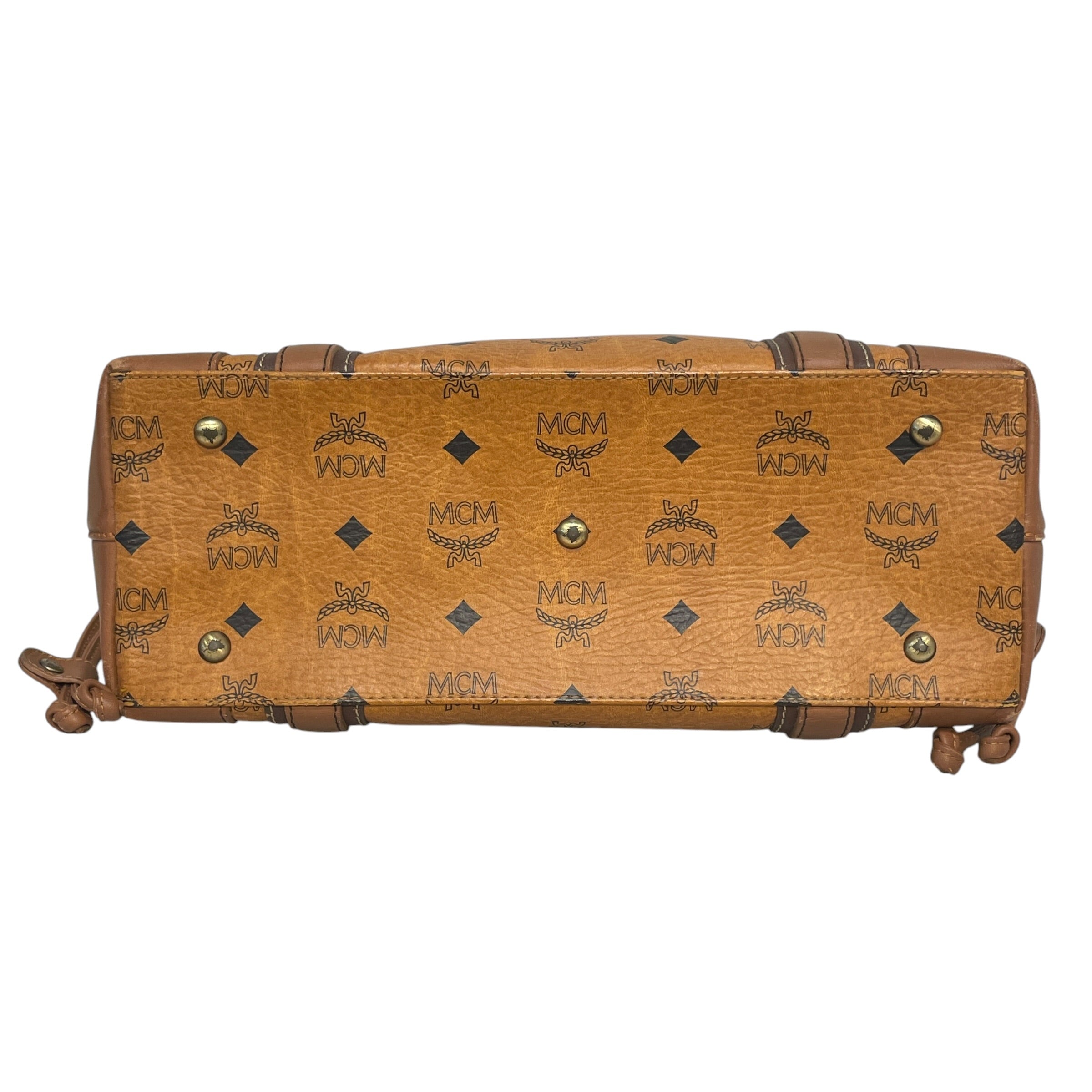 MCM/Hand Bag/Monogram/Leather/CML/Cognac Drawstring view 3