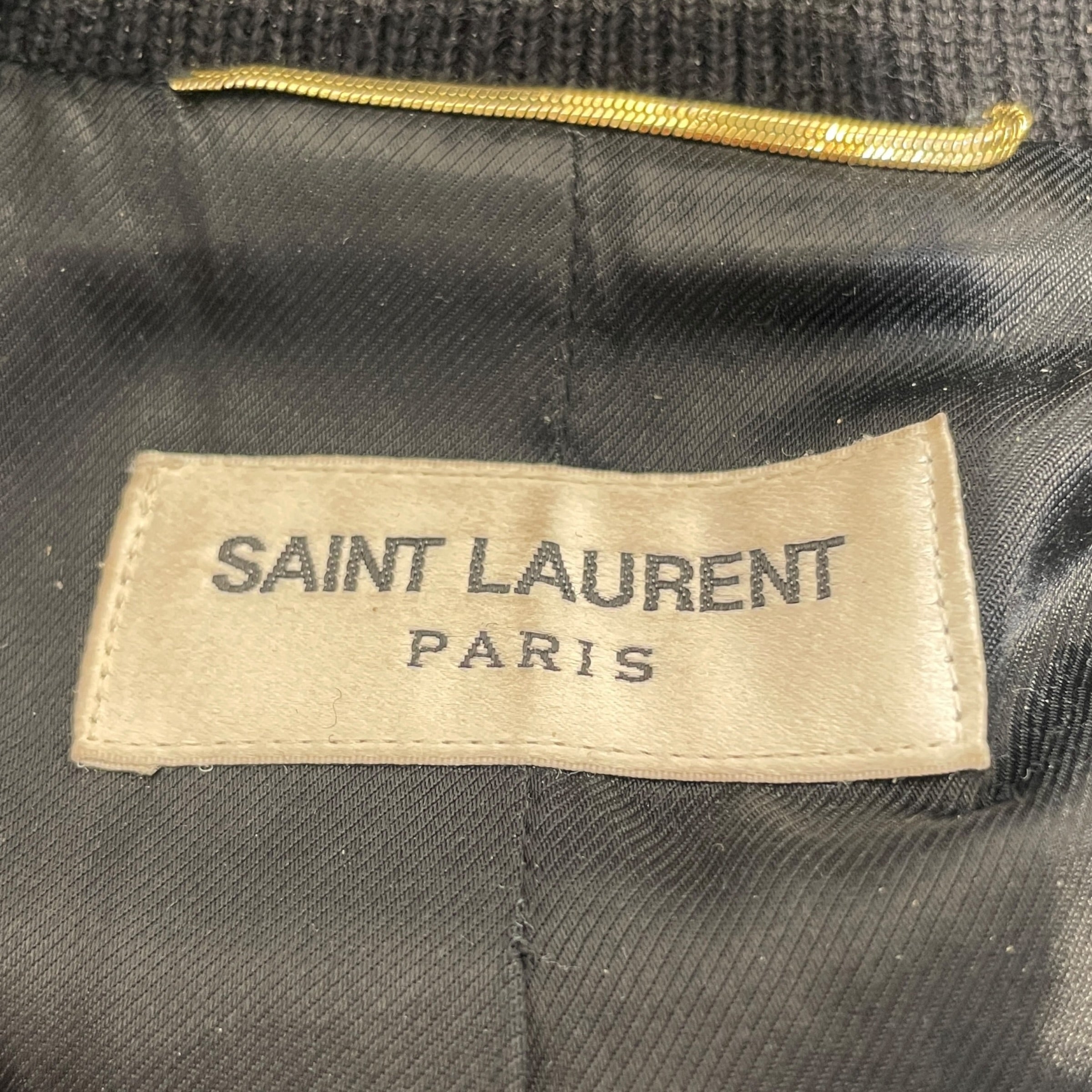 YVES SAINT LAURENT/Jacket/Wool/BLK/Teddy Jacket view 3