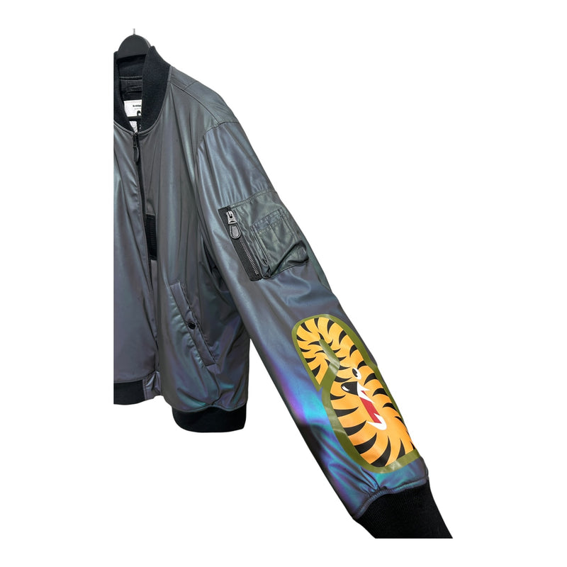A BATHING APE/Blouson/XL/Nylon/GRY/