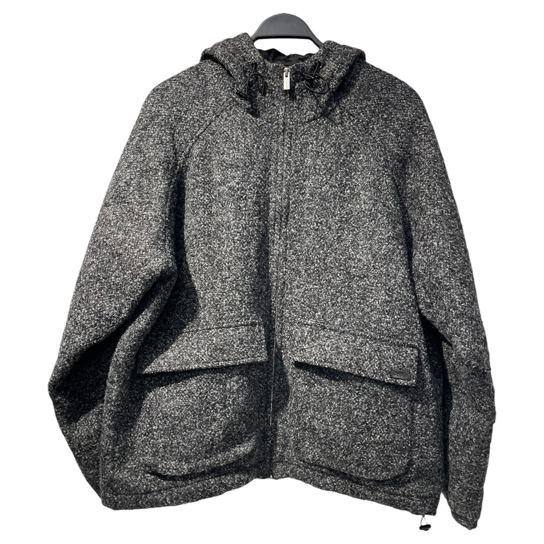 DROLE DE MONSIEUR/Quilted Jkt/M/Cotton/GRY/Hooded view 1