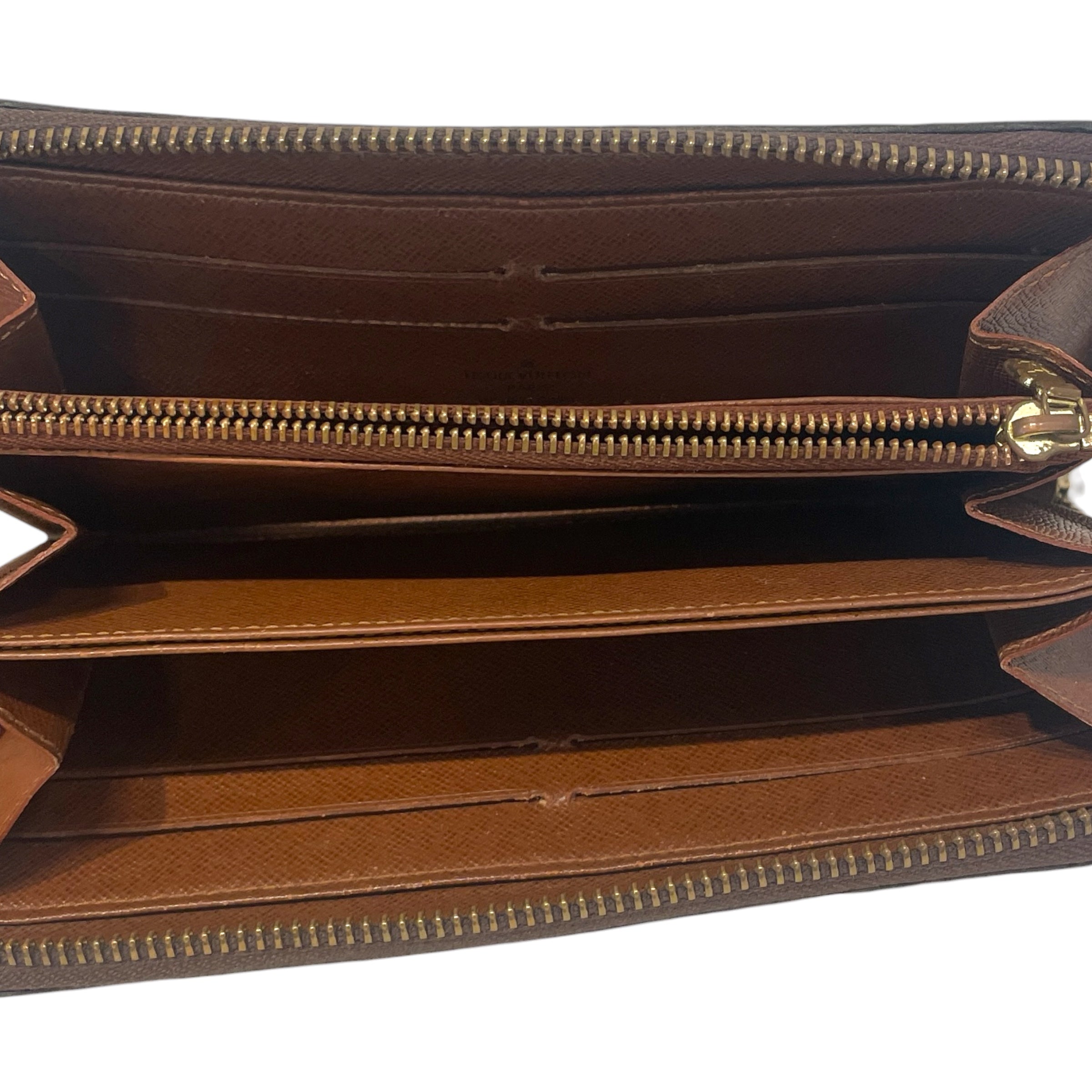 LOUIS VUITTON/Long Wallet/Monogram/Leather/BRW/M's/Zippy view 3
