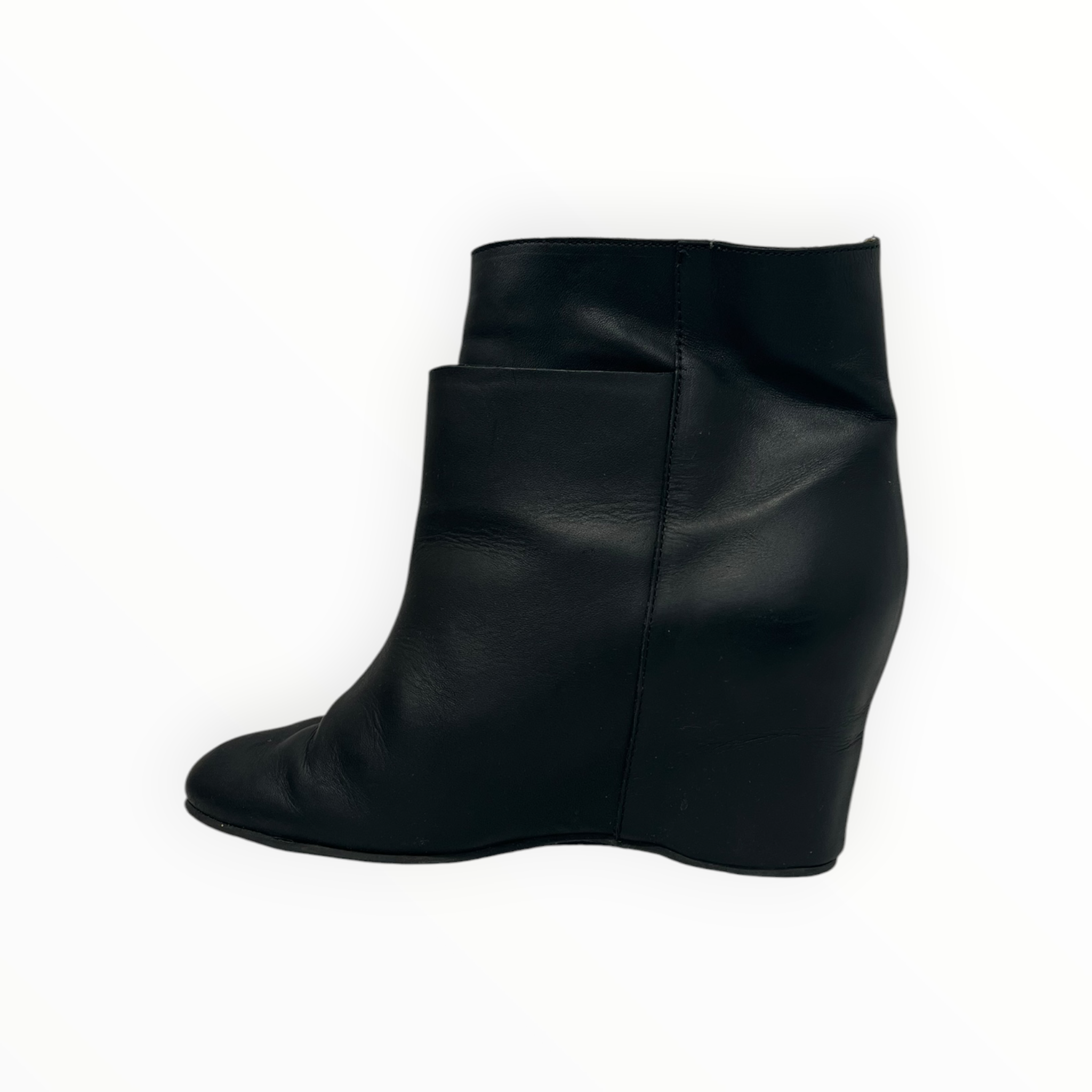 MM6/Heels/EU 38.5/Leather/BLK/DOUBLE TIERED ANKLE view 3