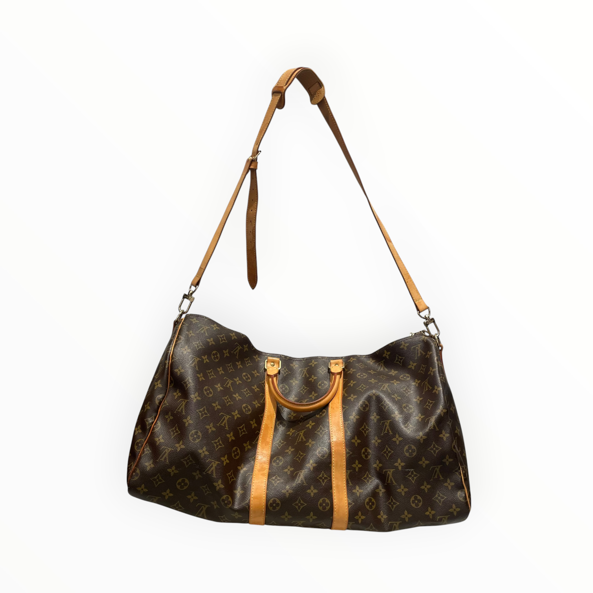 LOUIS VUITTON/Luggage/Monogram/Leather/BRW/KEEPBALL 55 DUFFEL view 2
