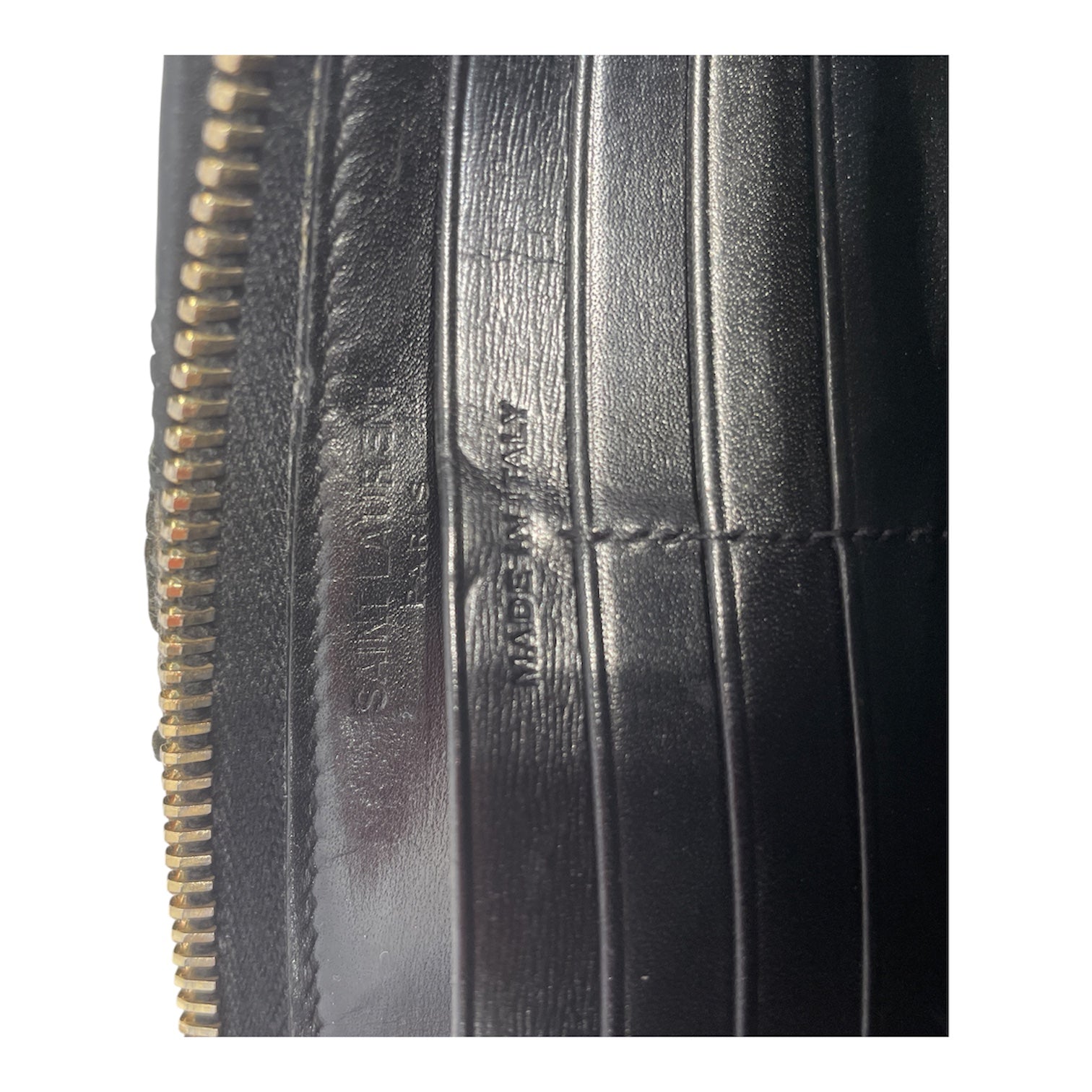 SAINT LAURENT/Long Wallet/Leather/BLK/L's/ZIP AROUND CLUTCH view 5