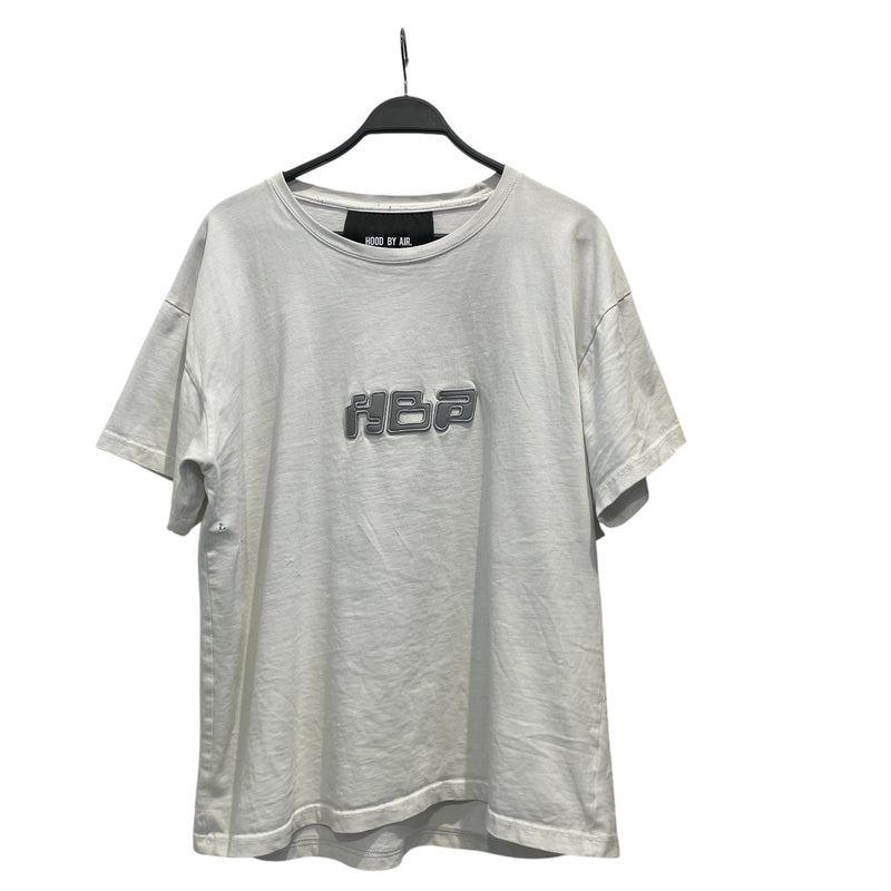 HOOD BY AIR./T-Shirt/L/Cotton/WHT/Graphic/