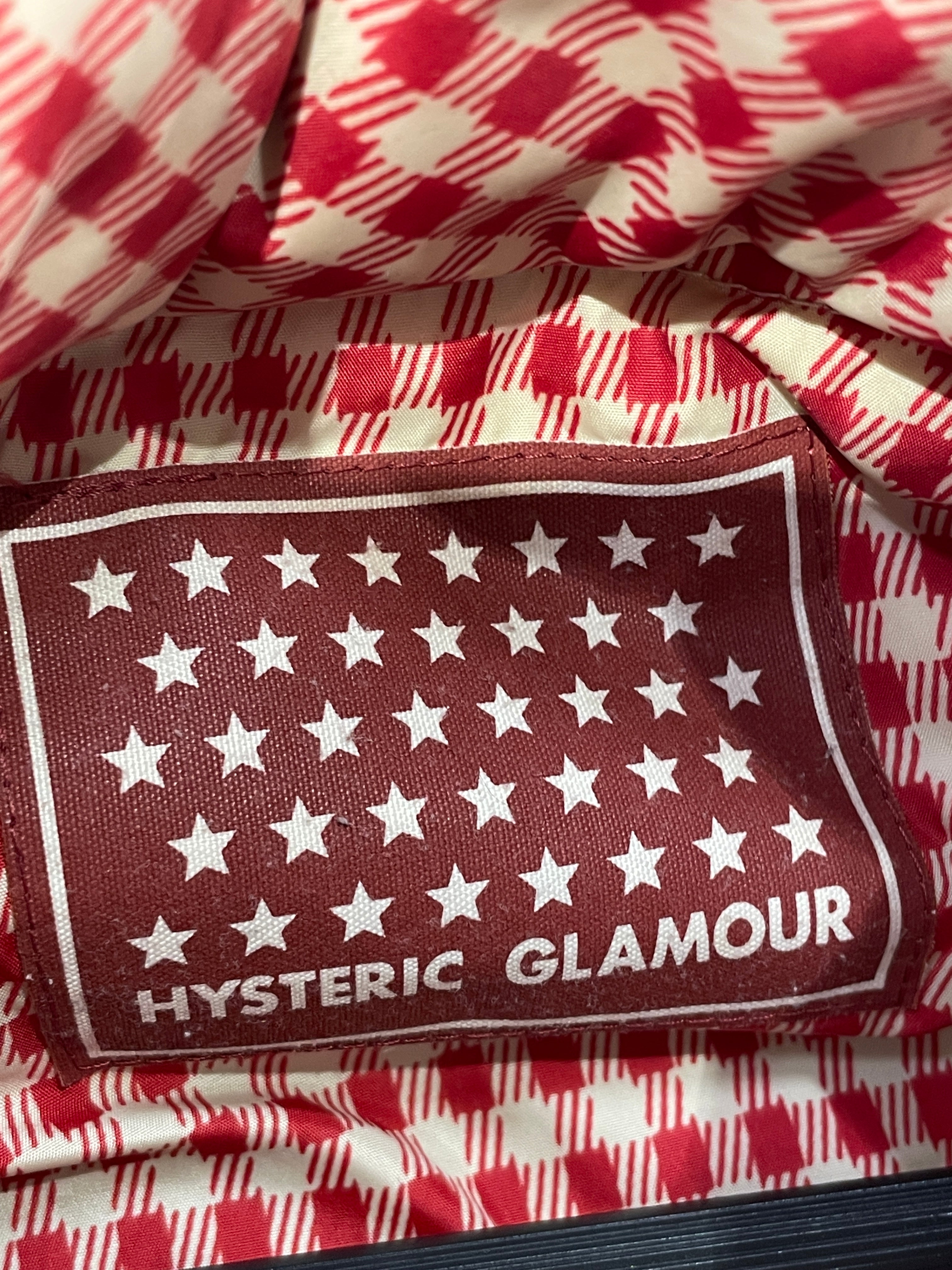 HYSTERIC GLAMOUR/Puffer Vest/All Over Print/Nylon/CRM/rockstar teddy bear gingham view 3