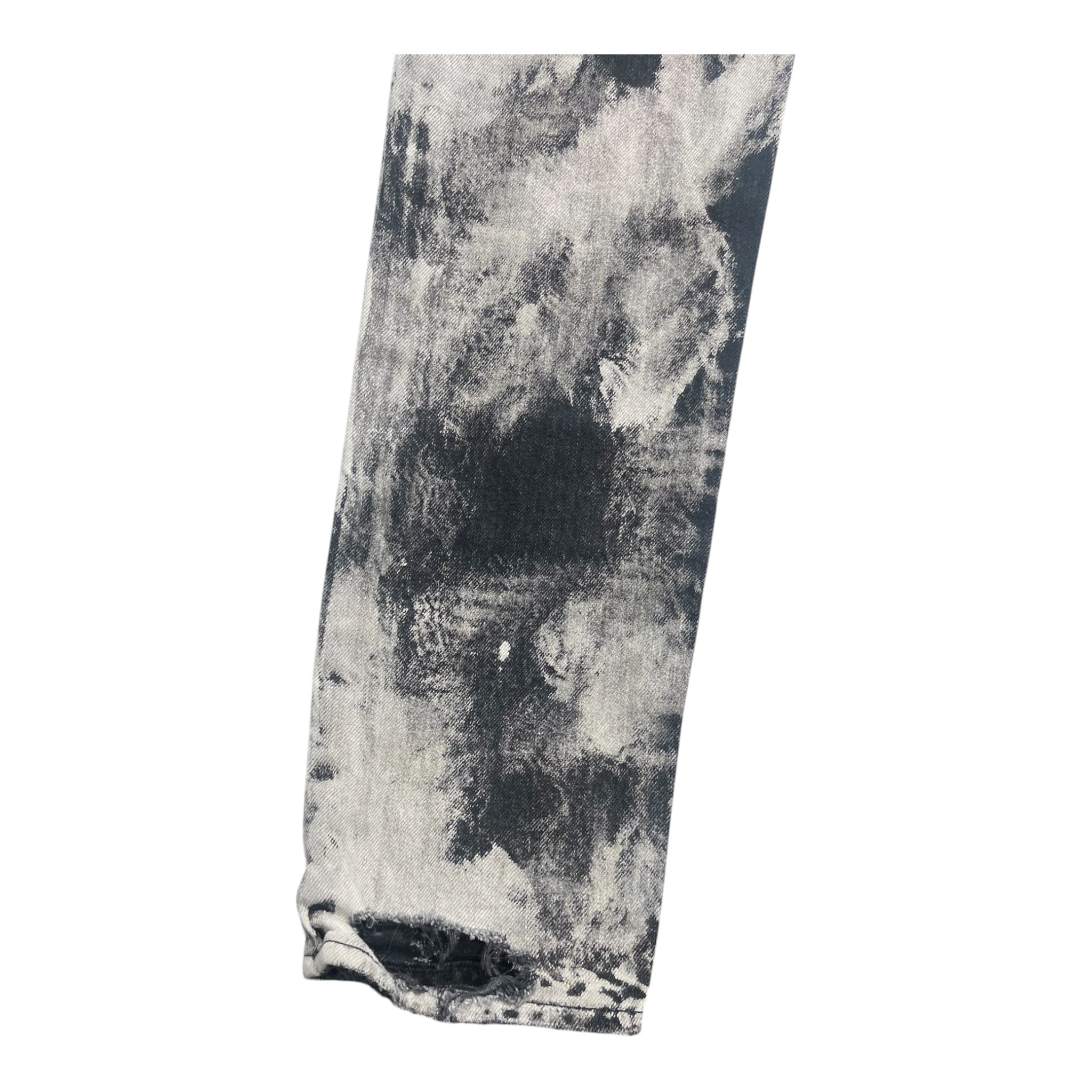 YVES SAINT LAURENT/Pants/31/Cotton/BLK/white pait splatter view 5