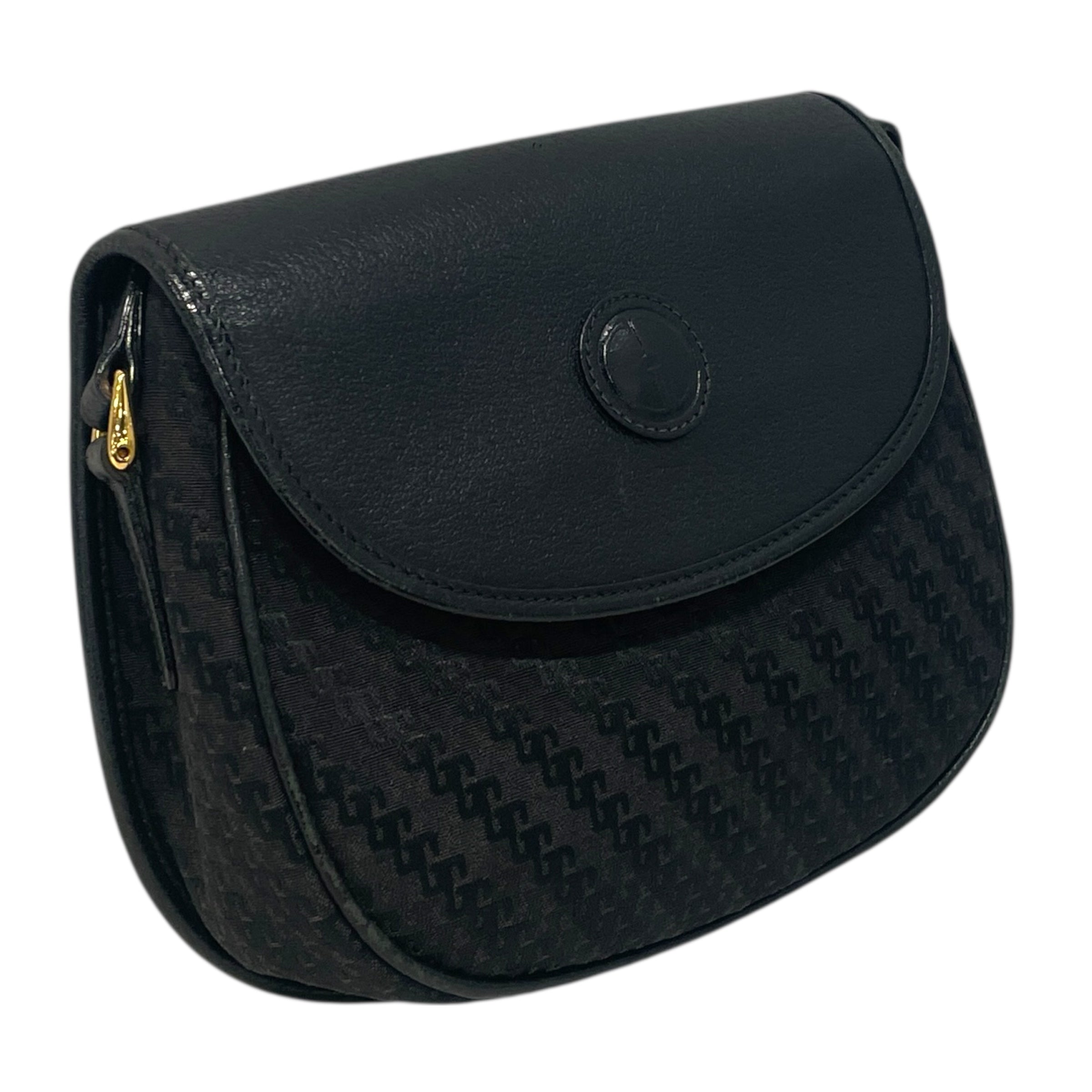 GUCCI/Cross Body Bag/All Over Print/Leather/BLK/gld detail/ logo all over view 4