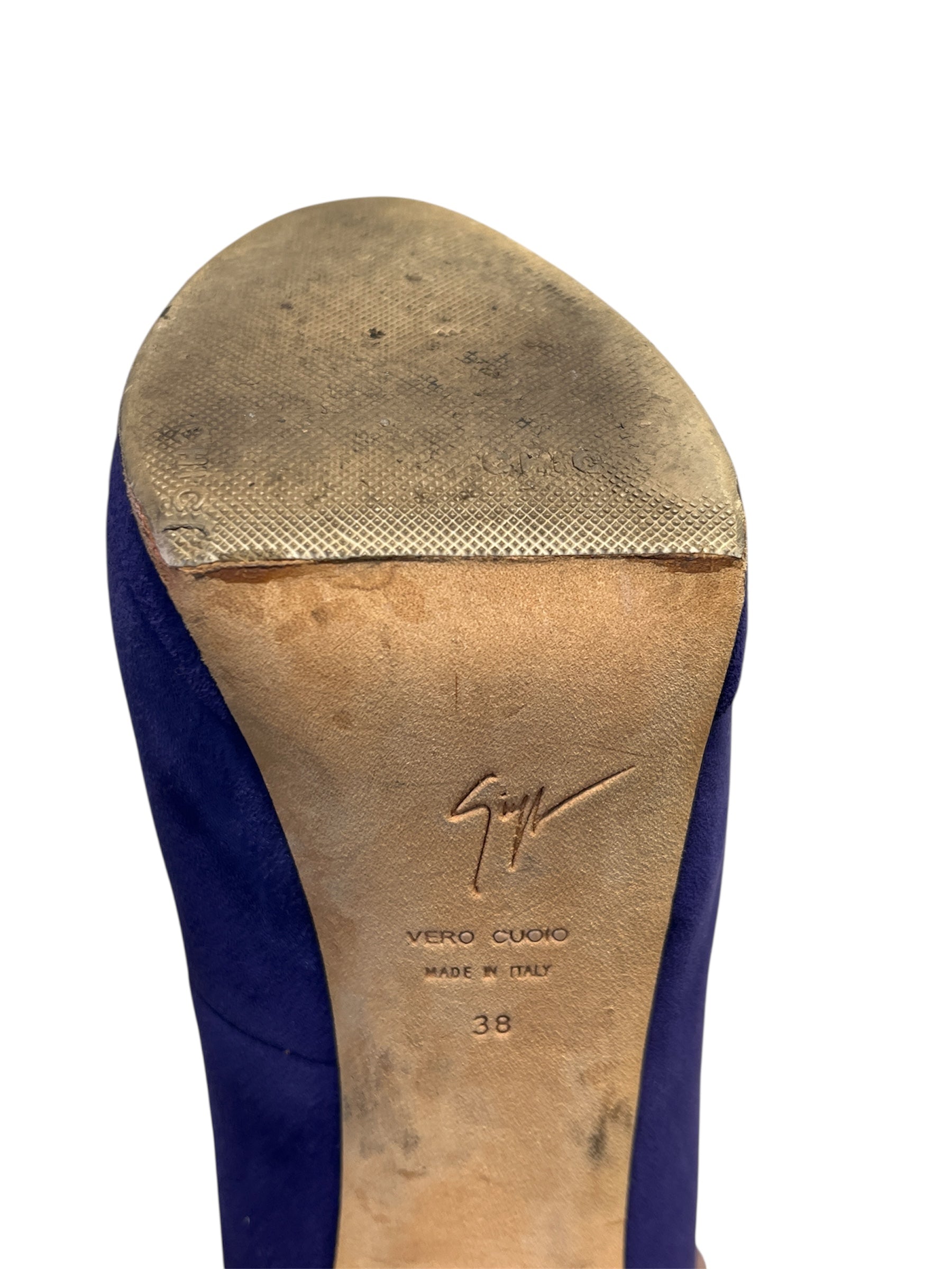 GIUSEPPE ZANOTTI DESIGN/Heels/US 8/Suede/PPL/SUEDE PURPLE HEELS view 3