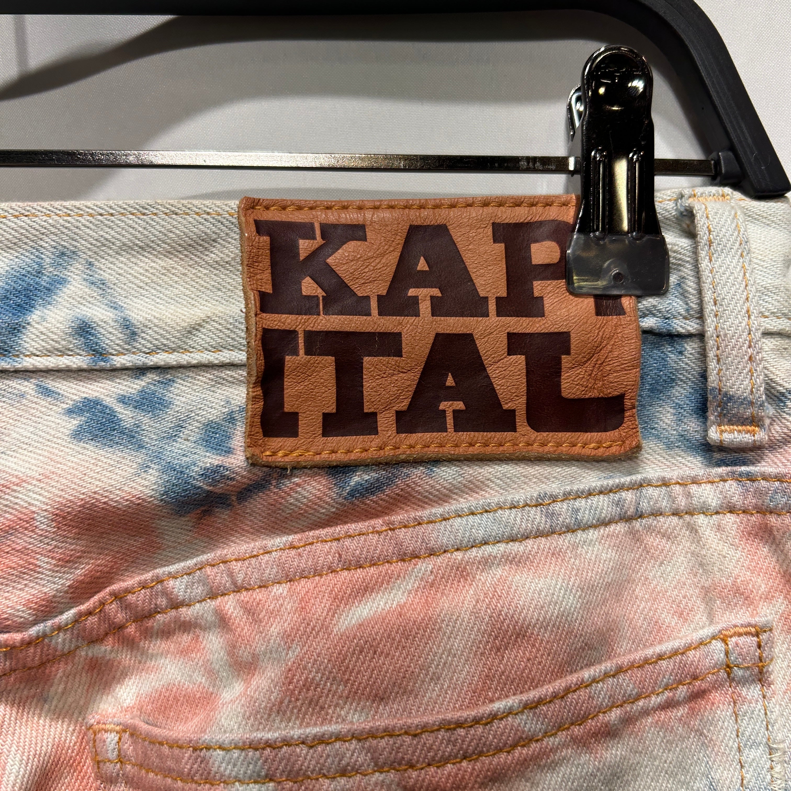 KAPITAL/Bootcut Pants/30/Denim/MLT/All Over Print/tie dye patchwork flares view 3