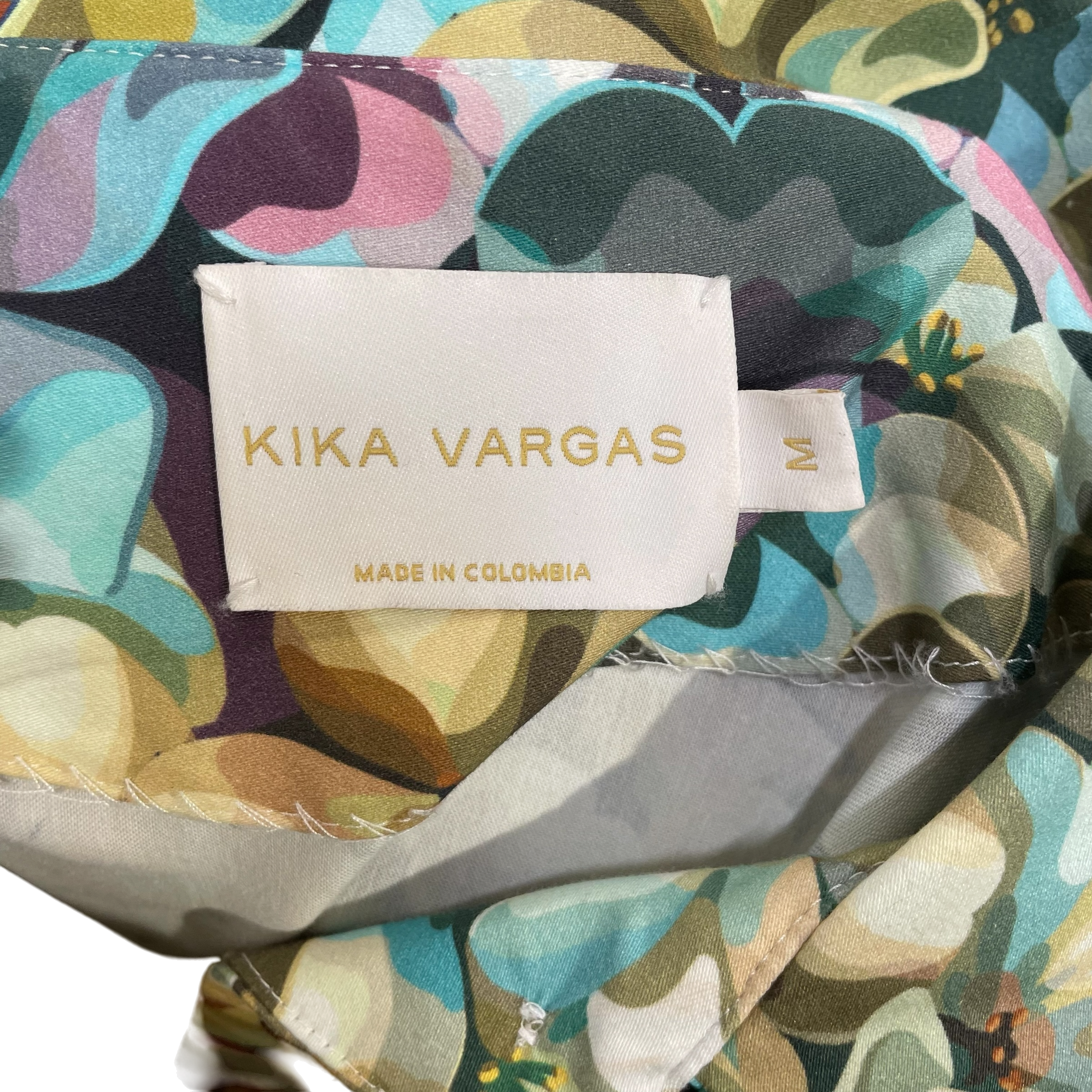 Kika Vargas/SL Dress/M/Floral Pattern/Cotton/MLT/ view 3