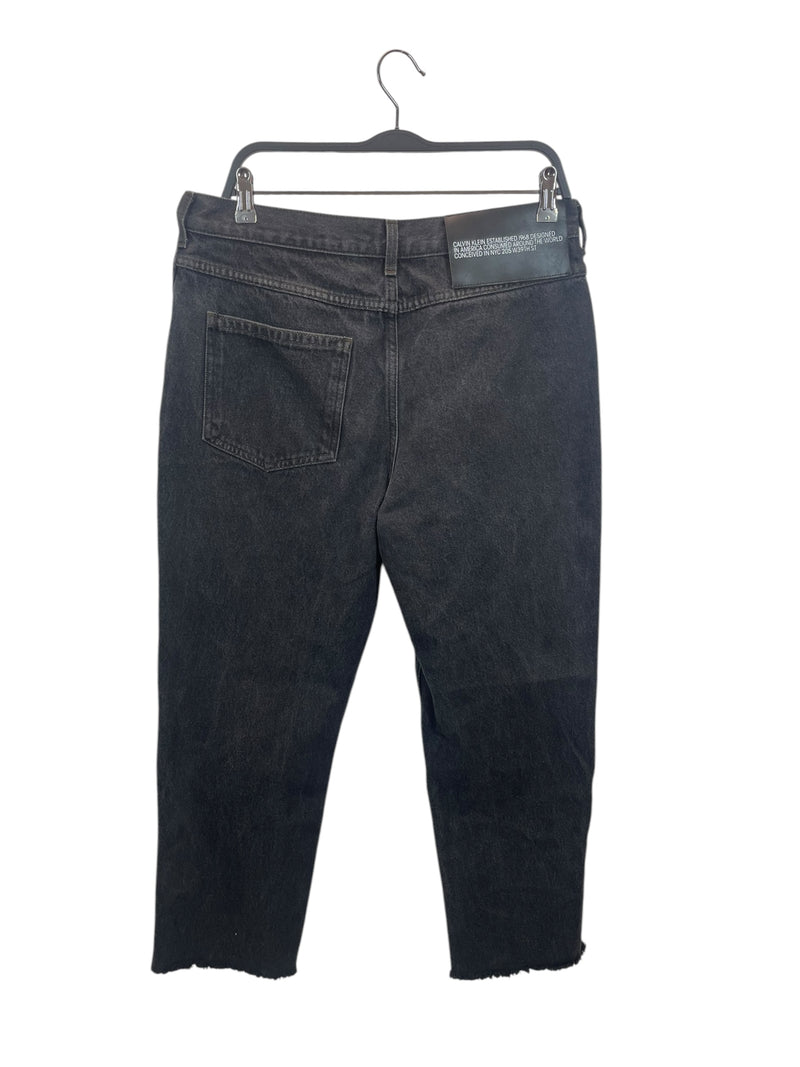 Calvin Klein 205W39NYC/Straight Pants/35/Denim/GRY/DARK GREY WASH